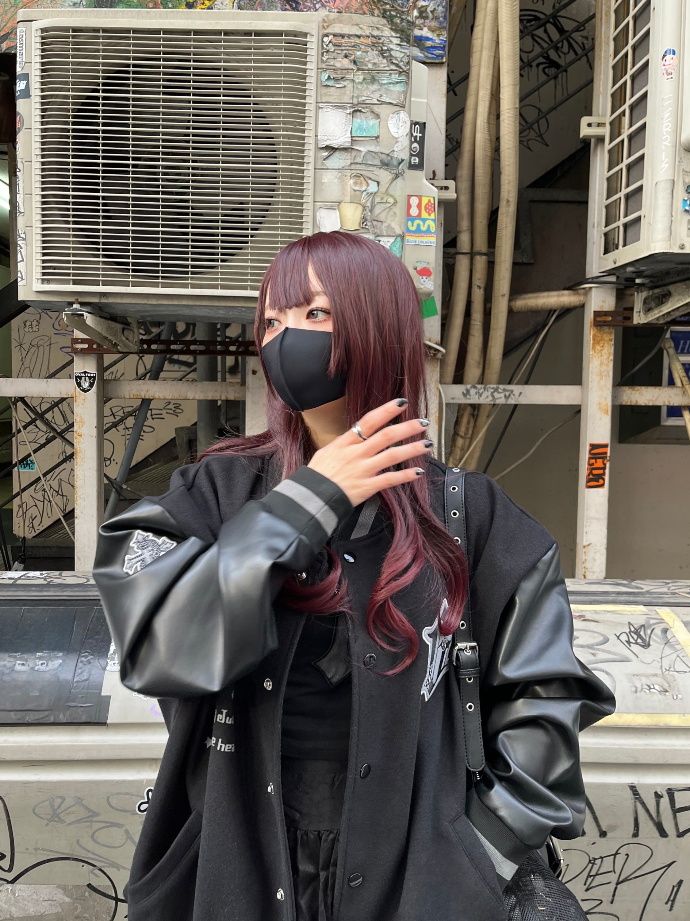 【再販】gibous G snake cross dark stadium jacket