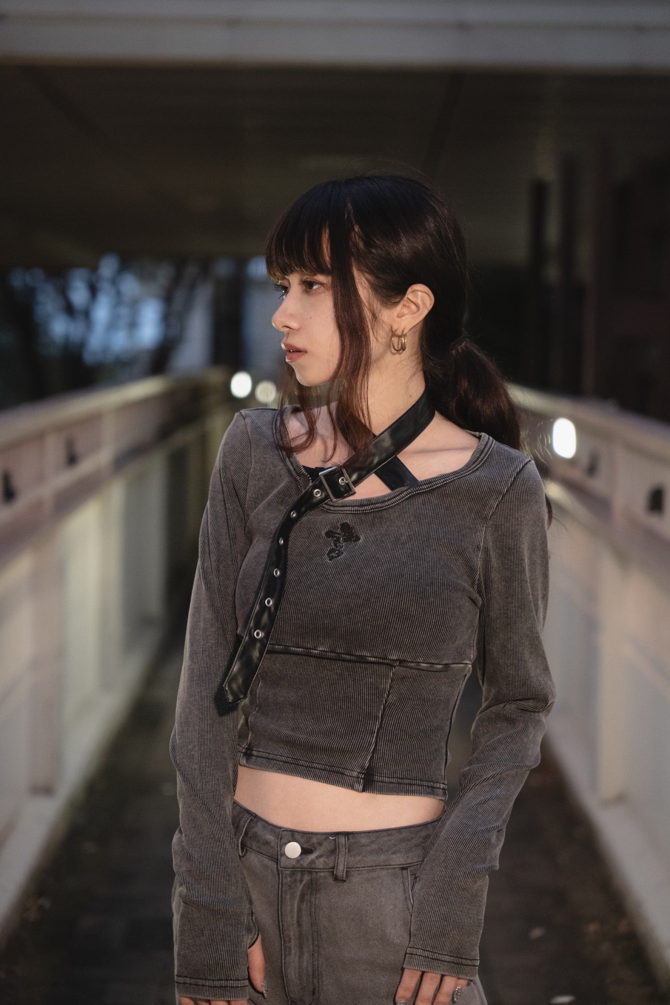 gibous snake cross neck belt 2way