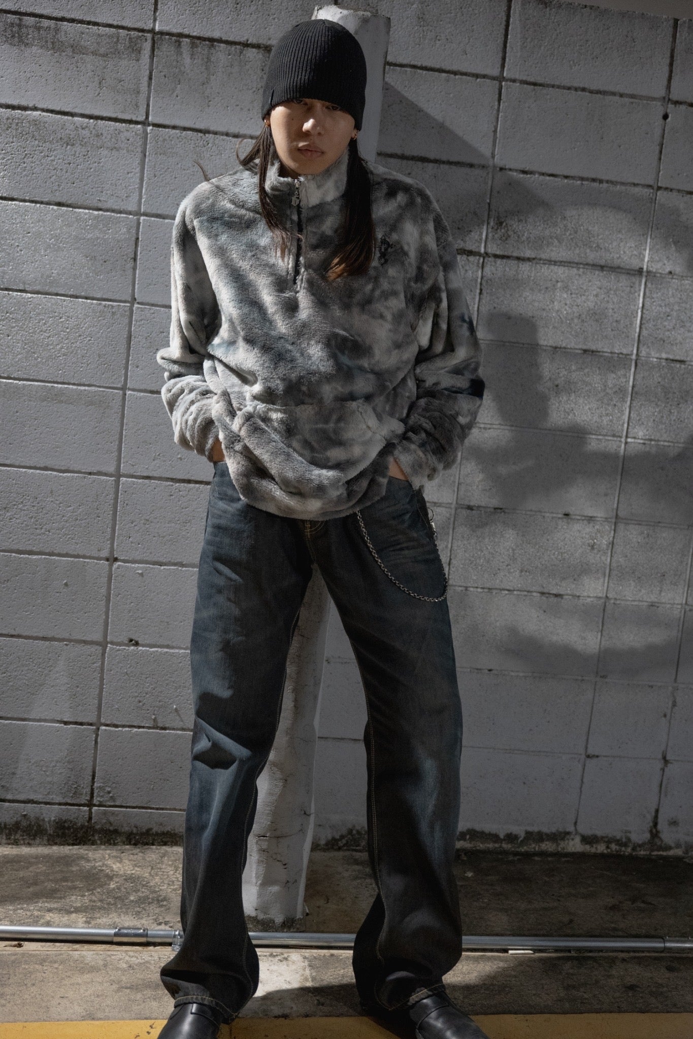 【再販】lhp tie-dye cross half zip light