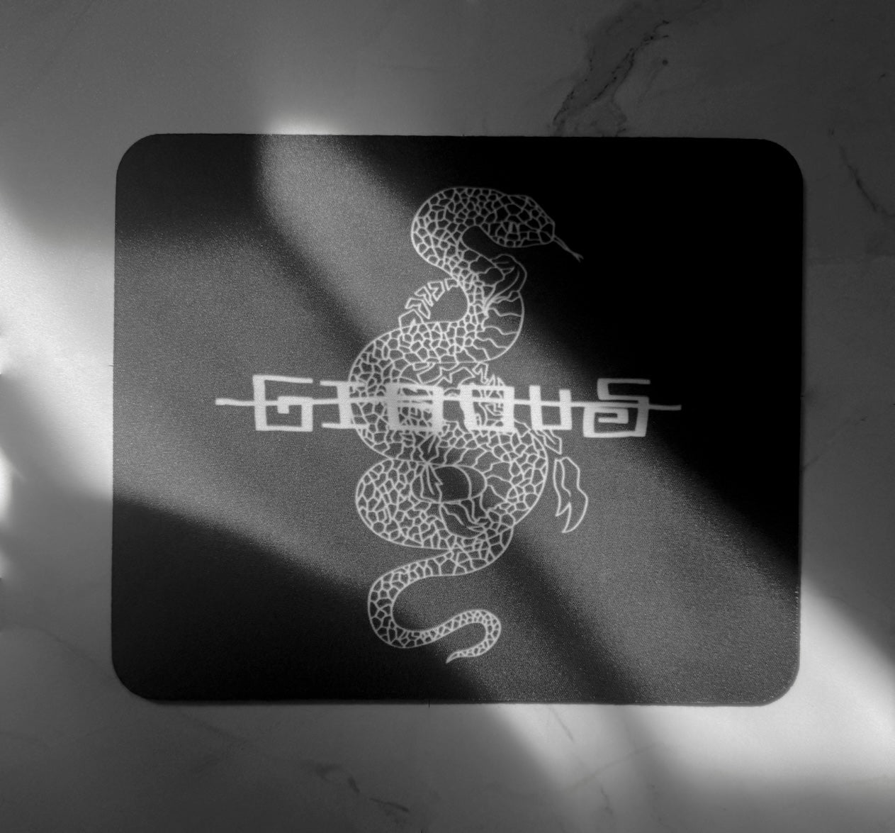 gibous snake scorpion logo mousepad