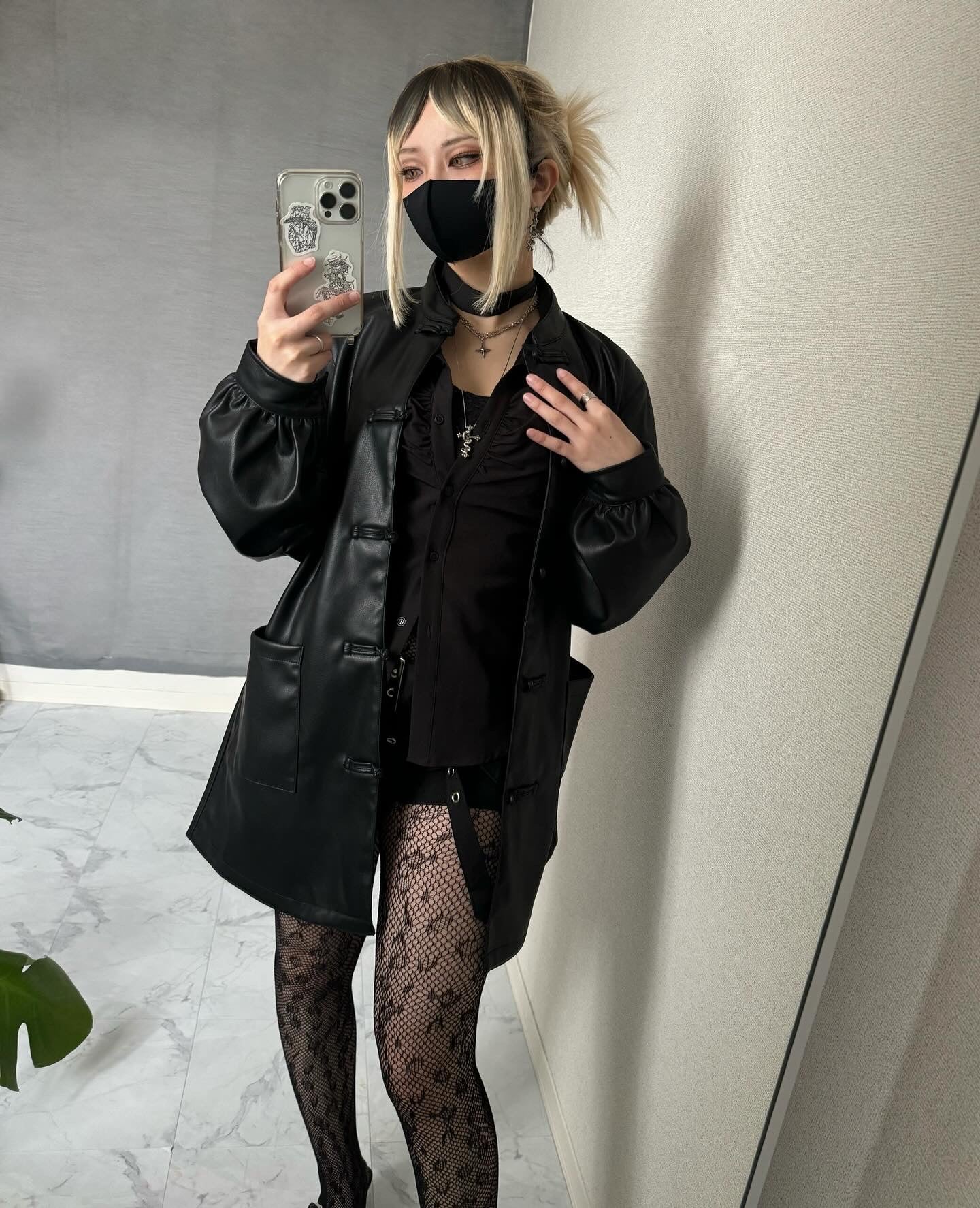 gibous fake leather china jacket