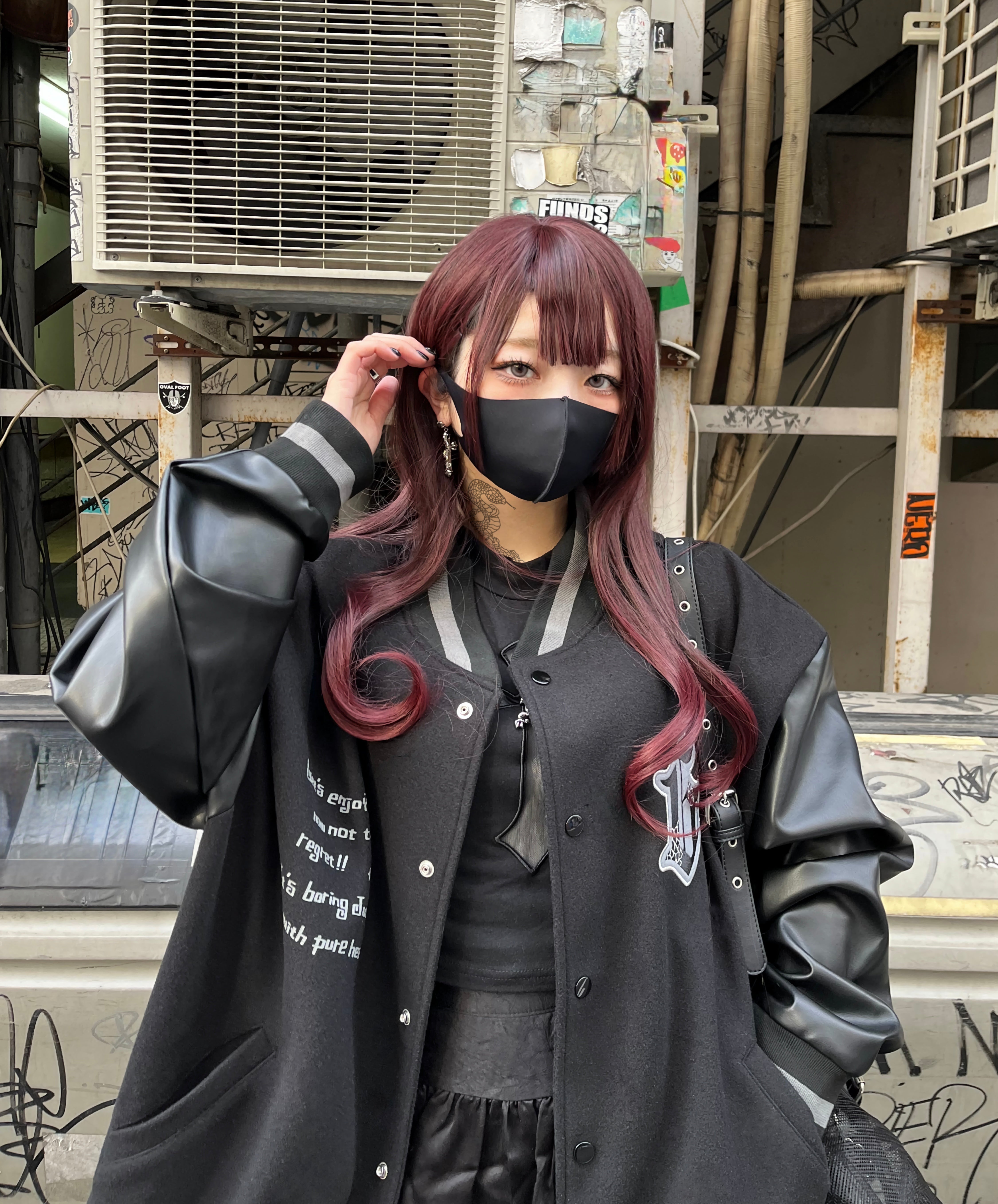 【再販】gibous G snake cross dark stadium jacket