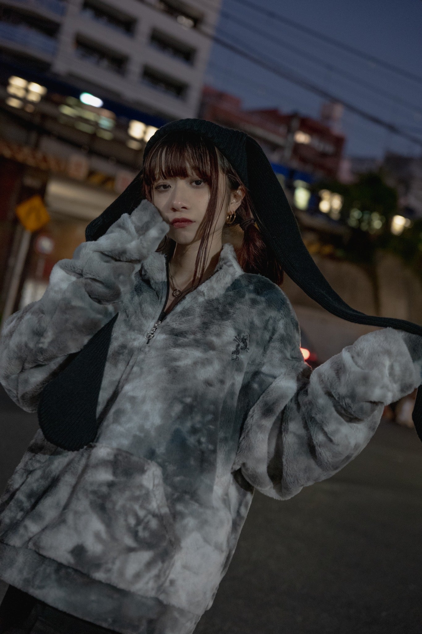 【再販】lhp tie-dye cross half zip light