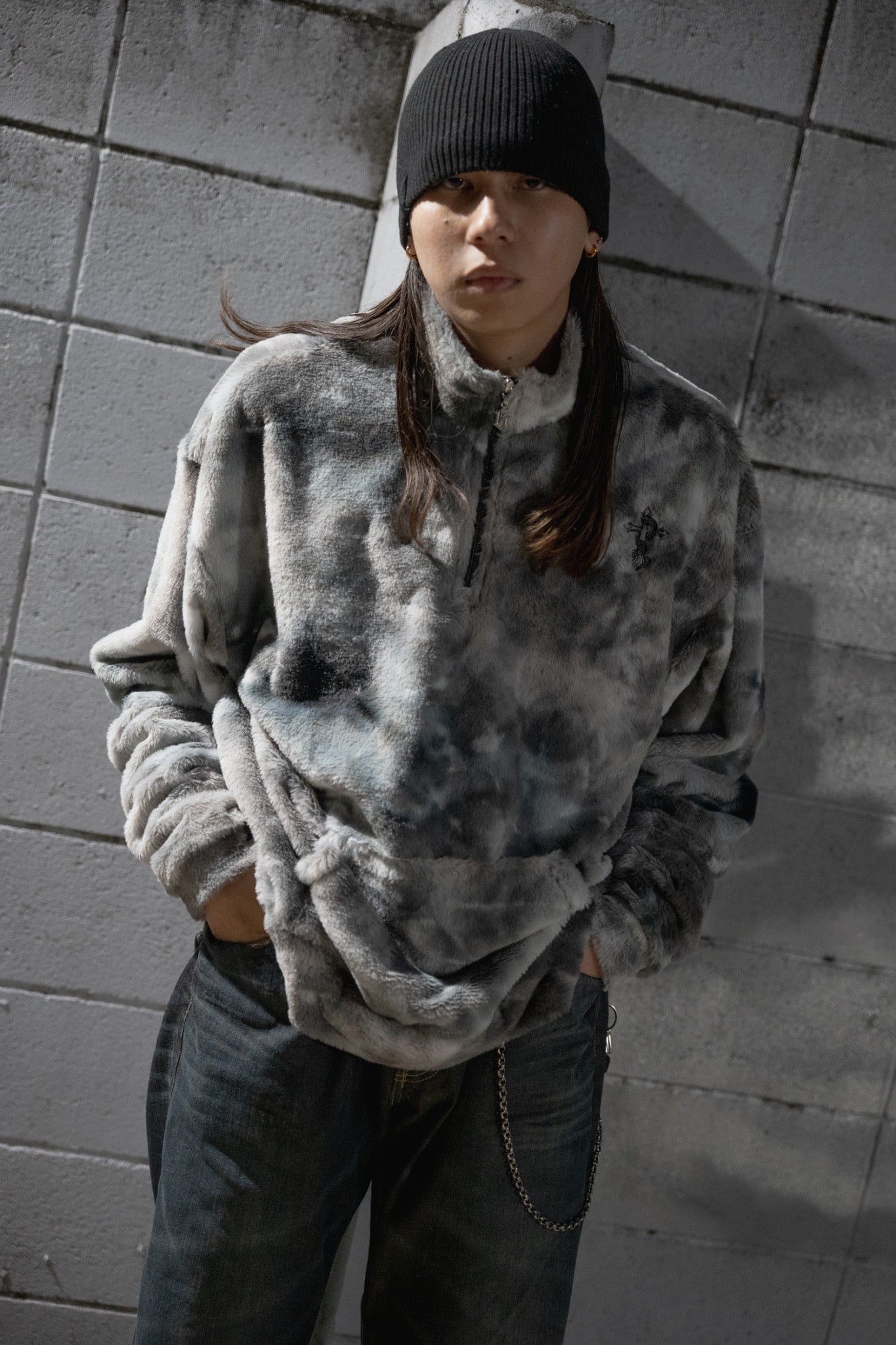【再販】lhp tie-dye cross half zip light