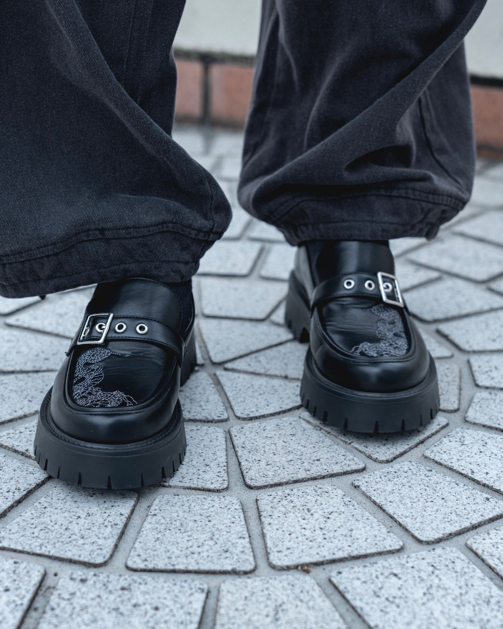【受注生産】gibous snake scorpion belt loafers
