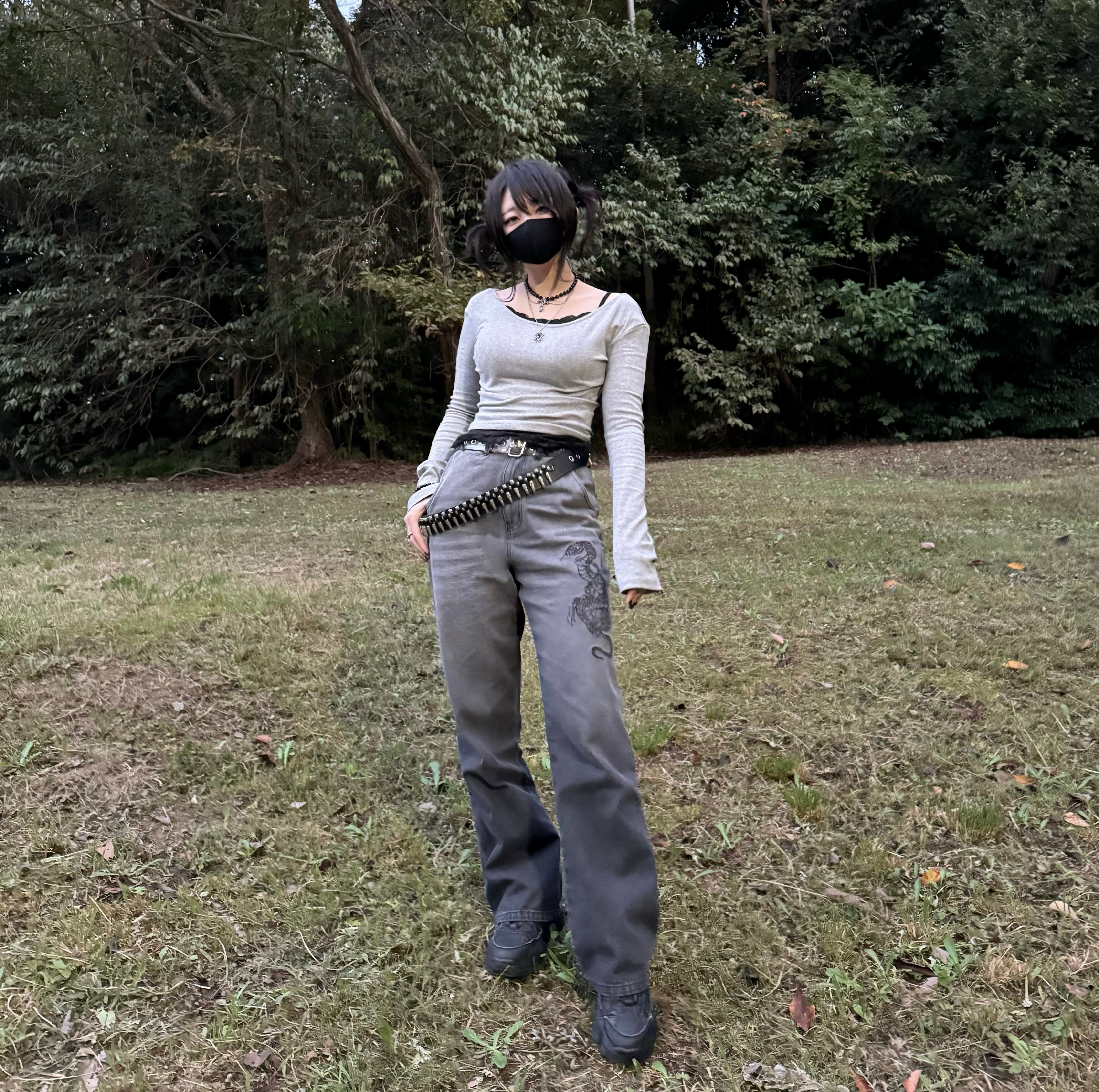 【再販】gibous snake scorpion smokey gradation denim