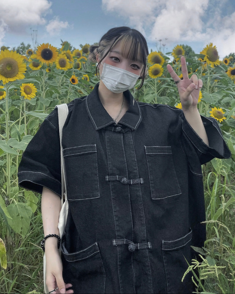ジャケット・アウター gibous china stitch denim tops long gibous china stitch denim tops long - メルカリ