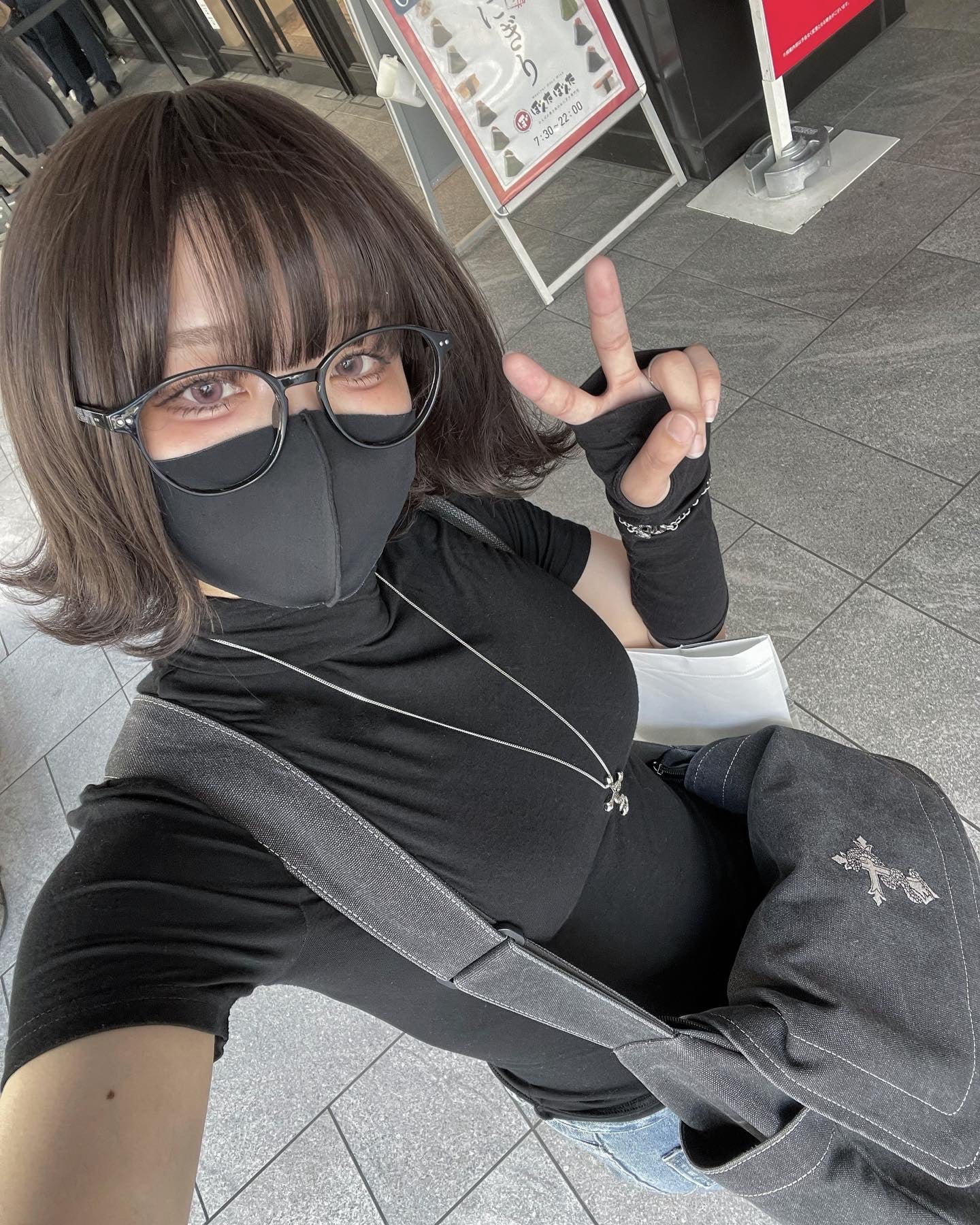 【再販】gibous snake scorpion black rim glasses