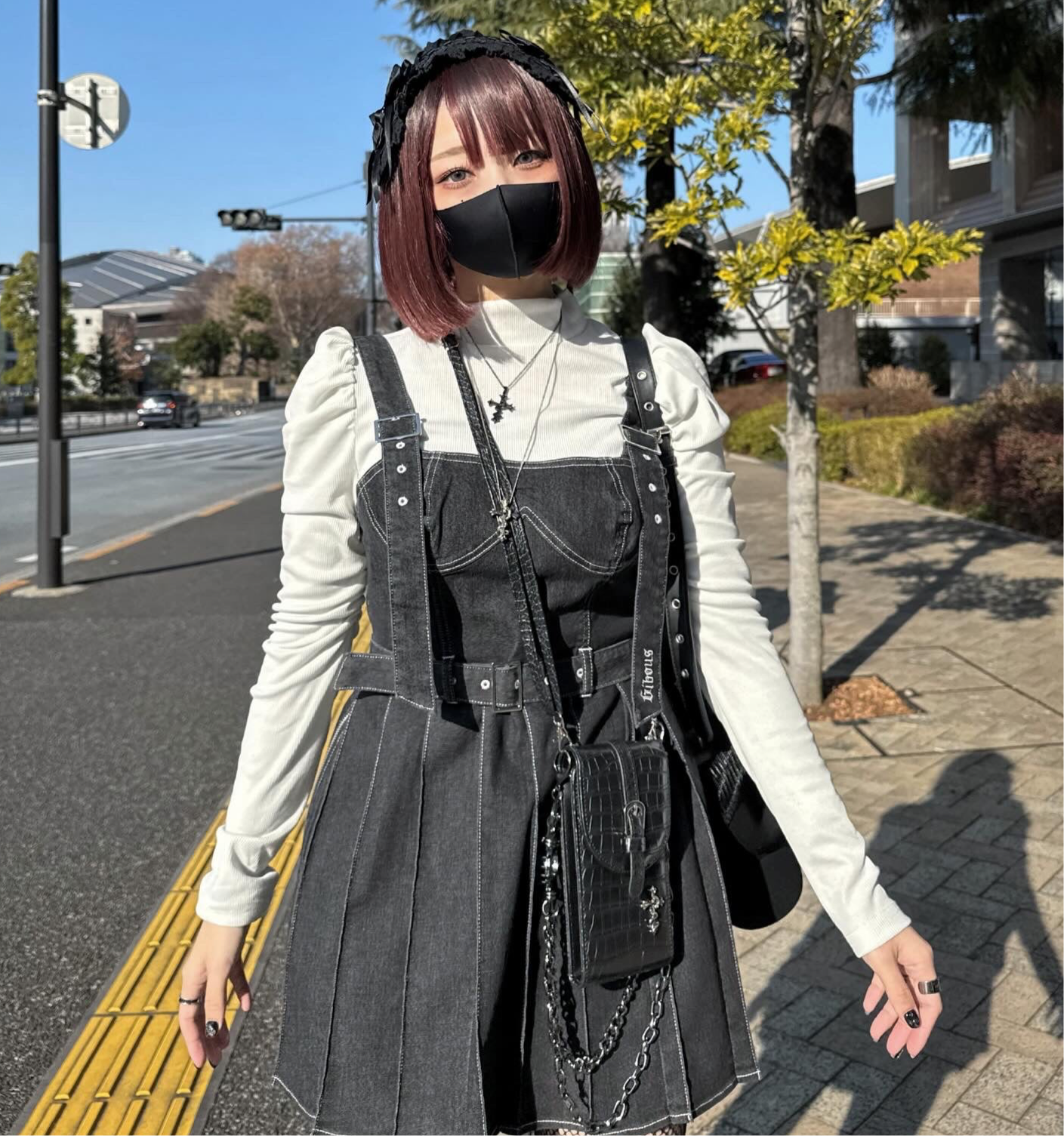 【再販】gibous denim jumper skirt