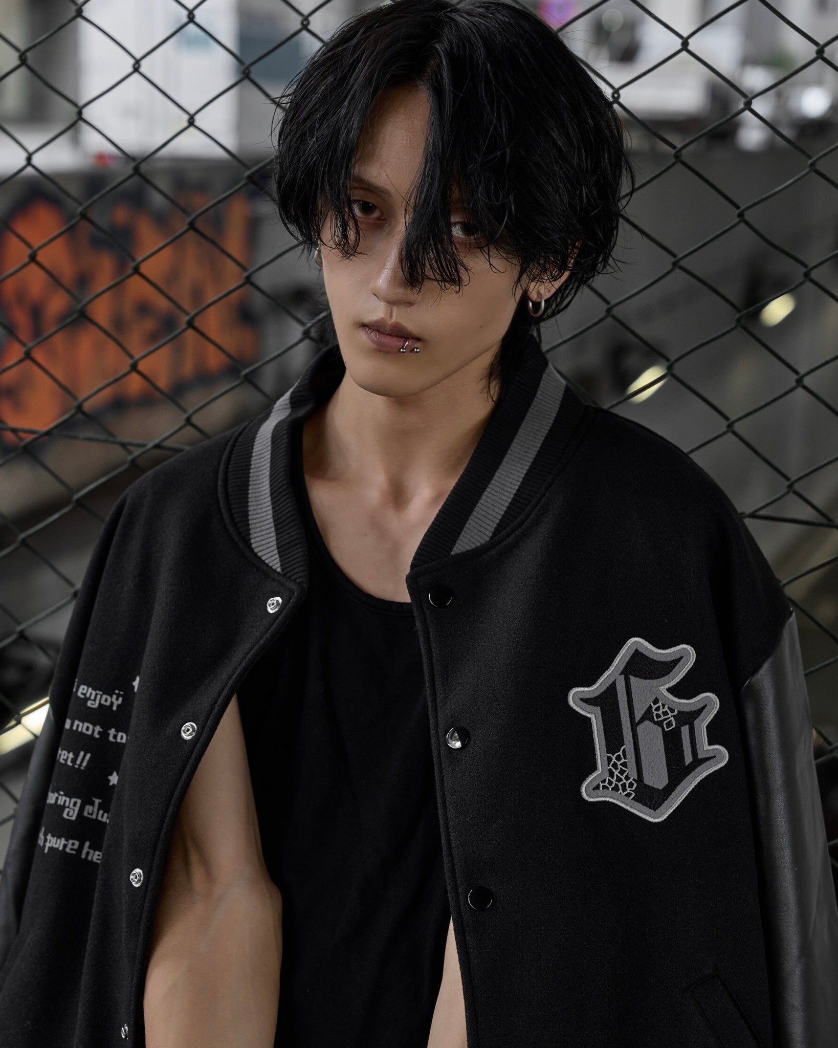 【再販】gibous G snake cross dark stadium jacket