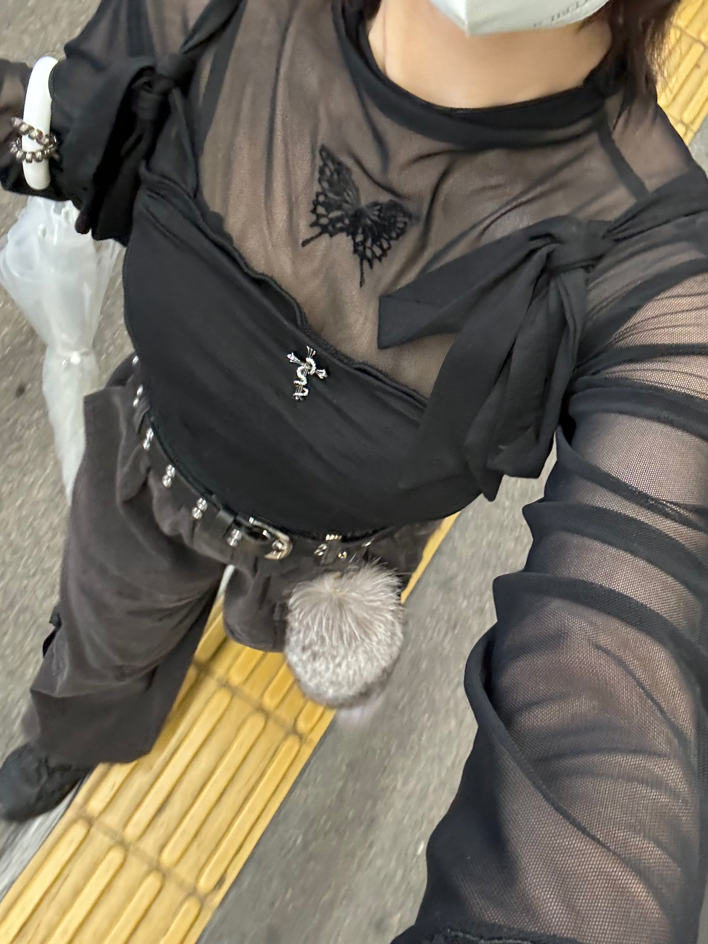 【再販】gibous tattoo sheer tops
