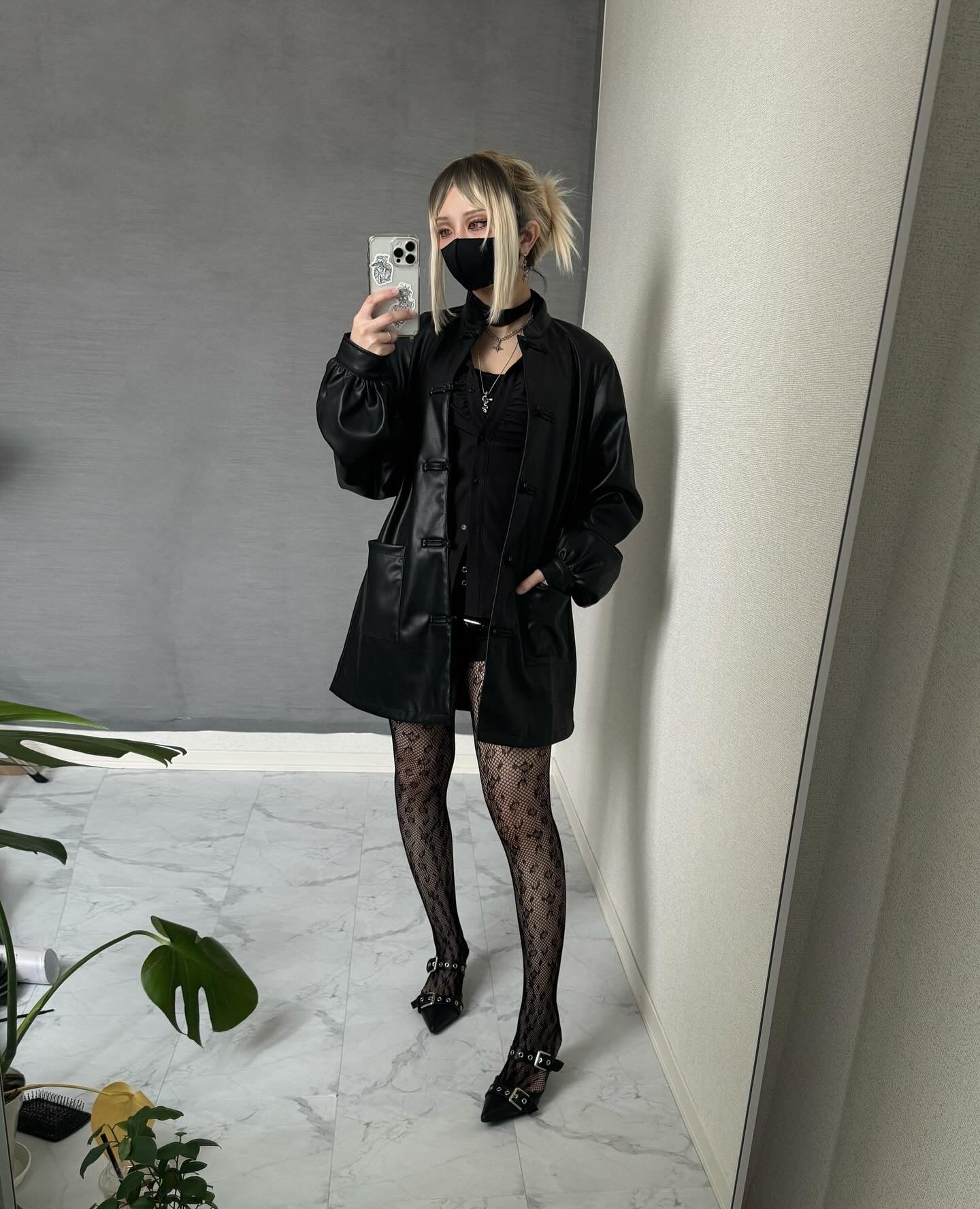 gibous fake leather china jacket