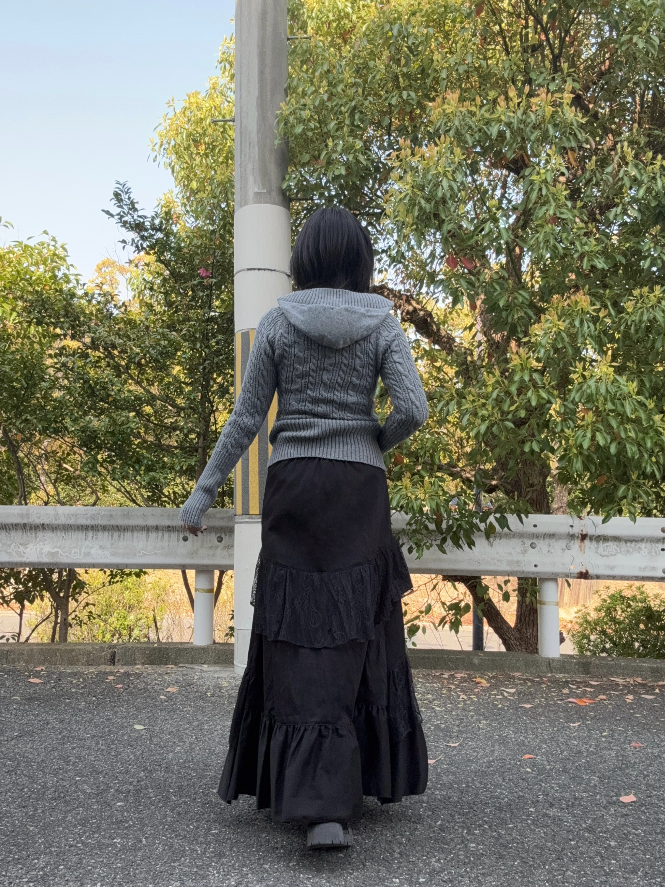 【再販】gibous frill lace long skirt