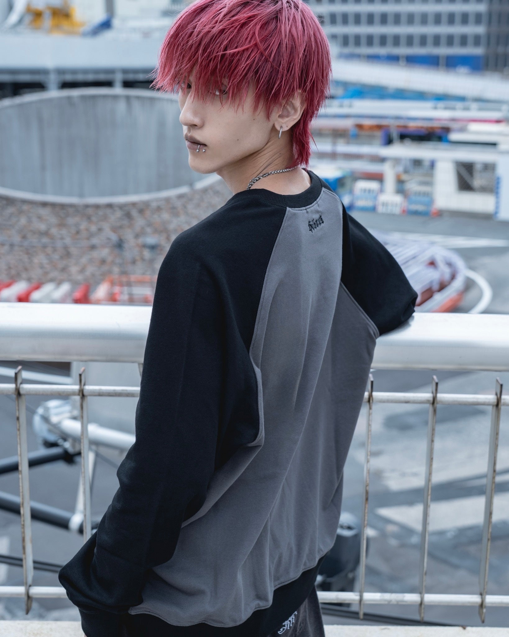 gibous snake scorpion raglan sweatshirt