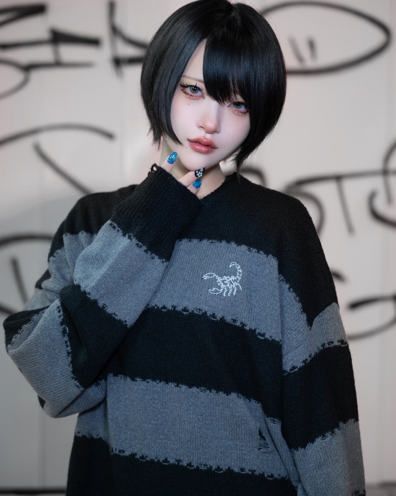 【再販】gibous scorpion border knit