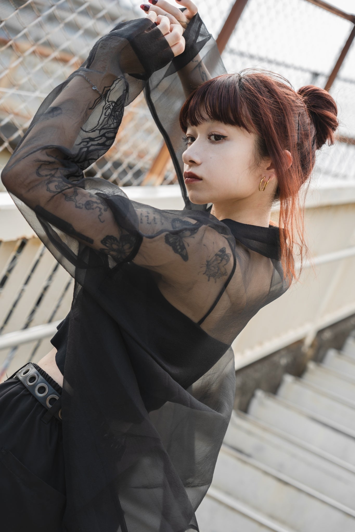 gibous tattoo sheer shirt