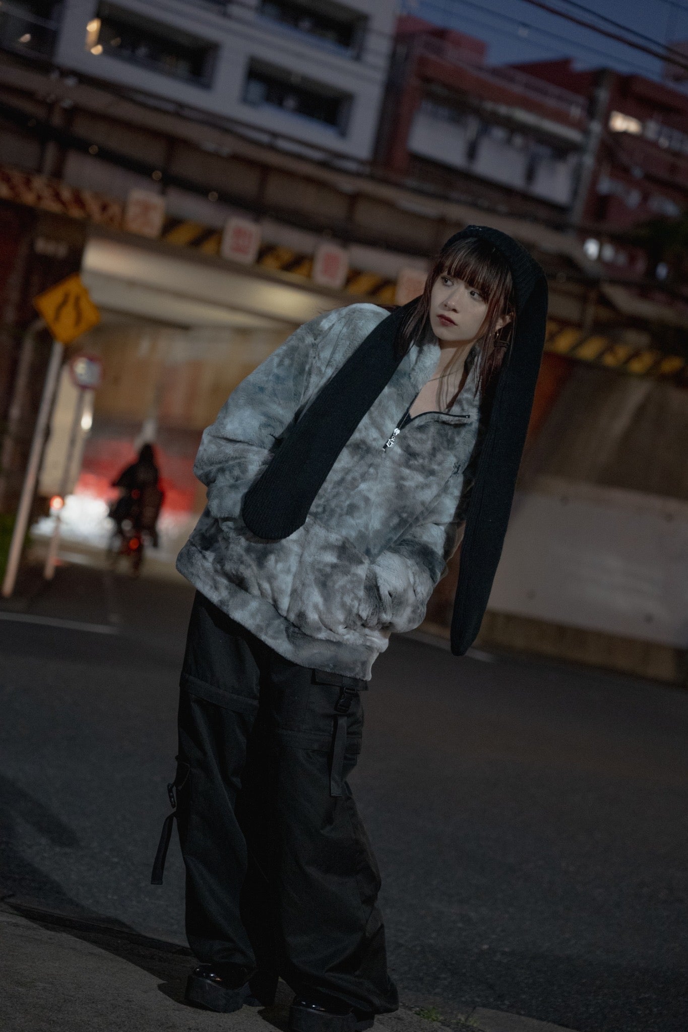 【再販】lhp tie-dye cross half zip light