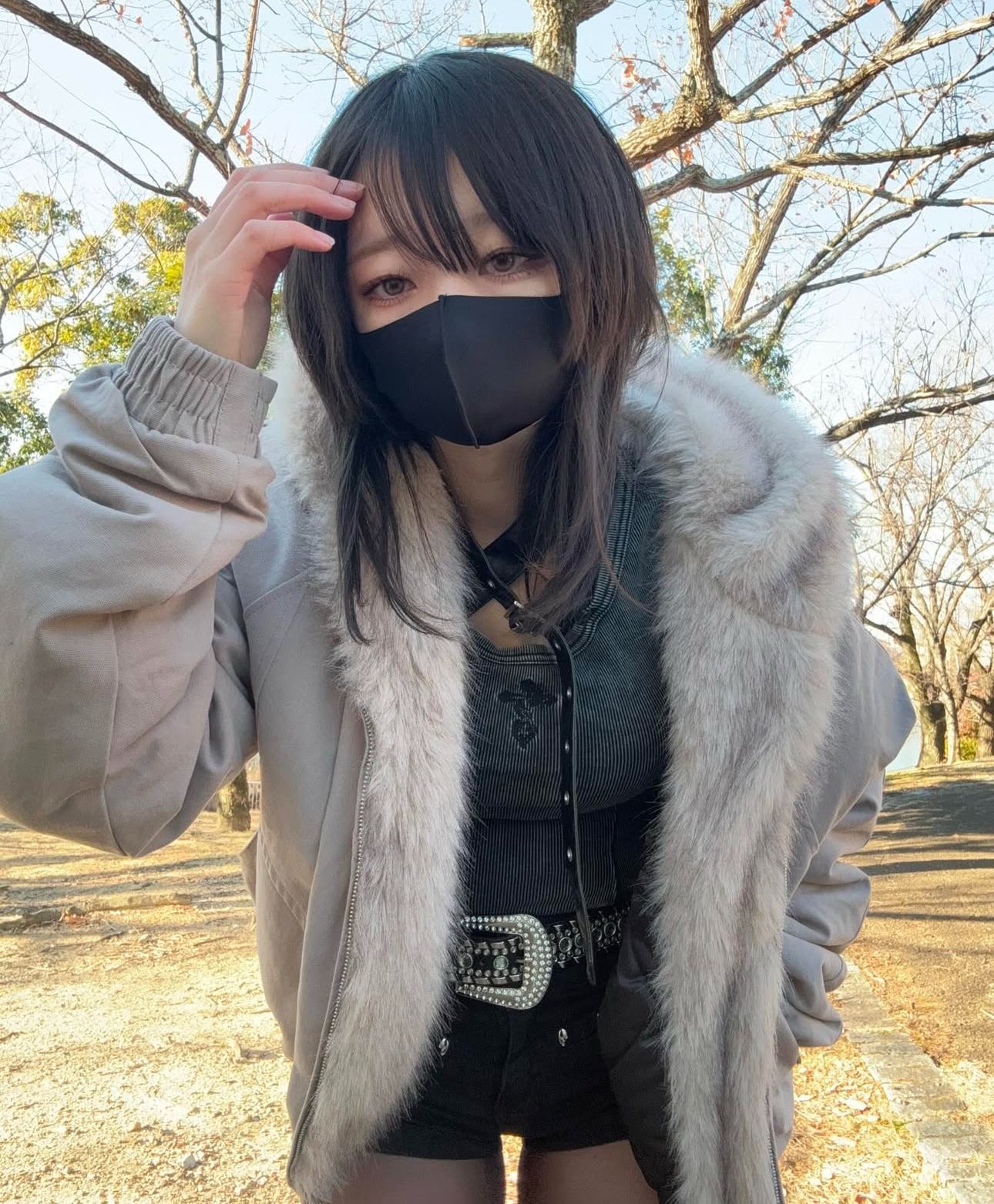 gibous snake cross neck belt 2way
