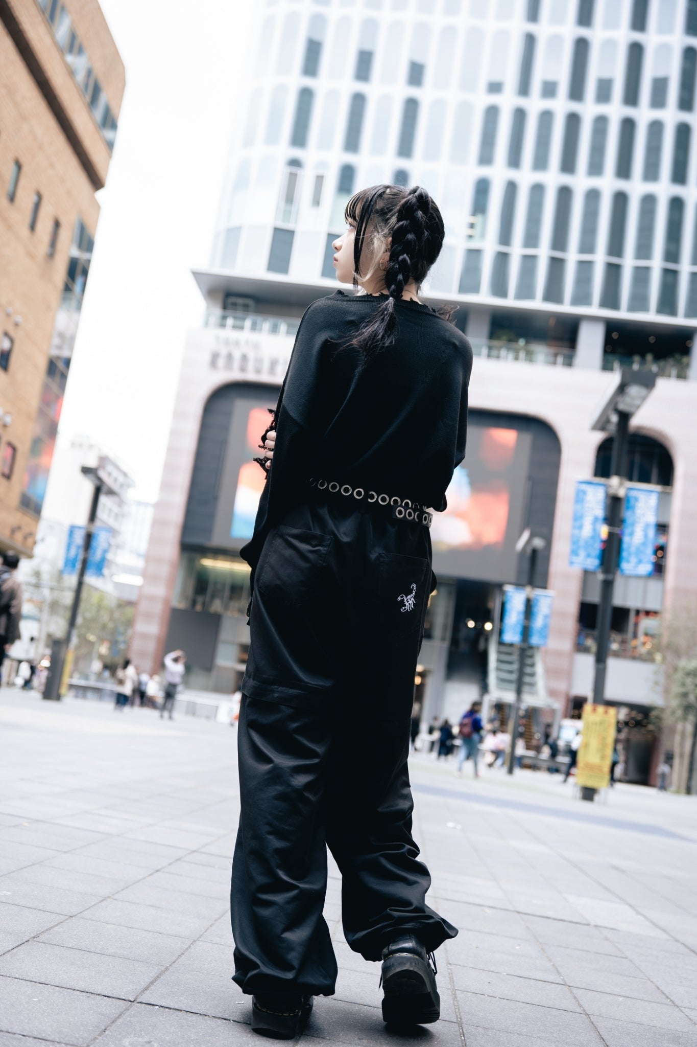 【再販】gibous scorpion zipper cargo trousers black