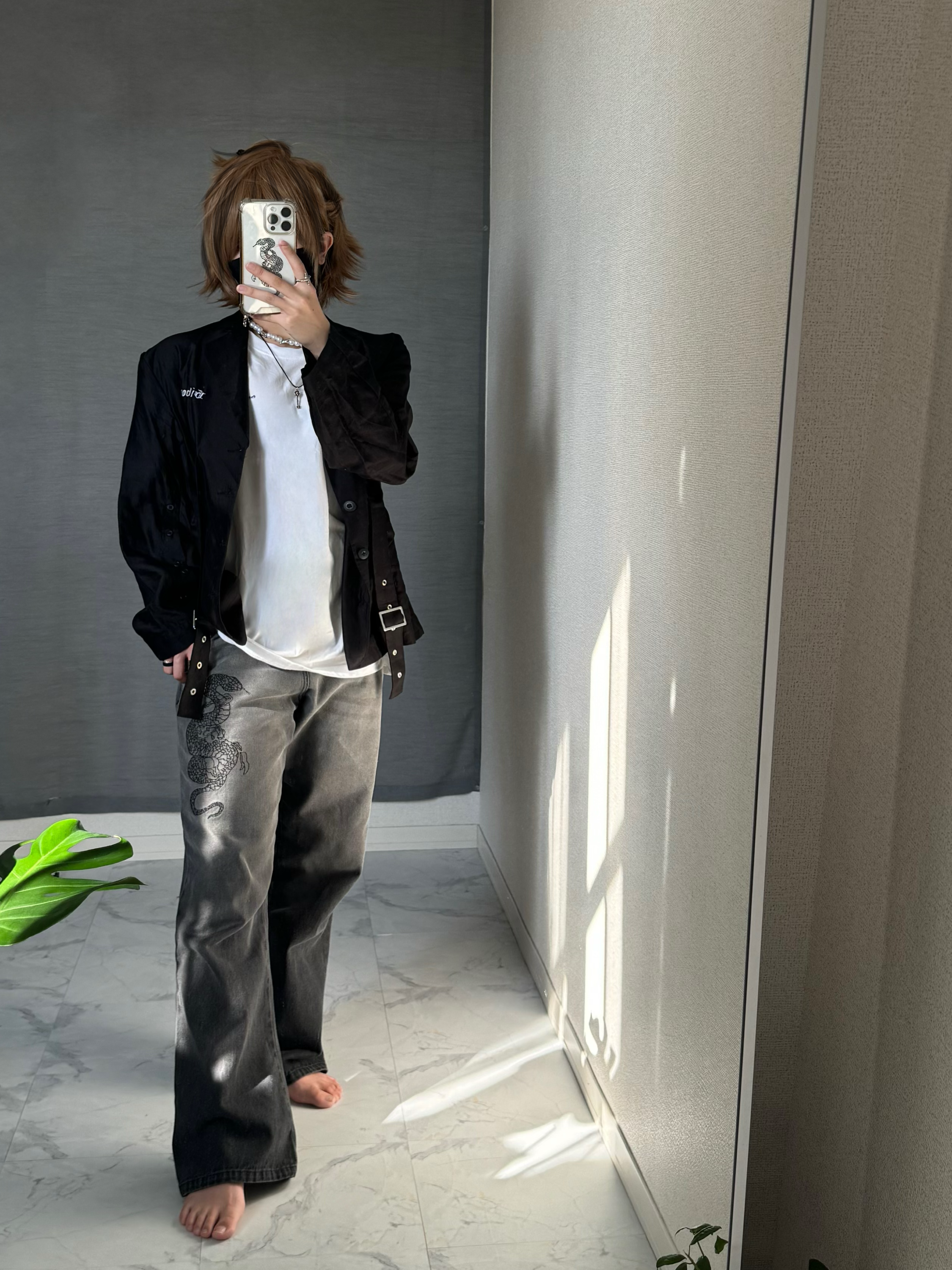 【再販】gibous snake scorpion smokey gradation denim