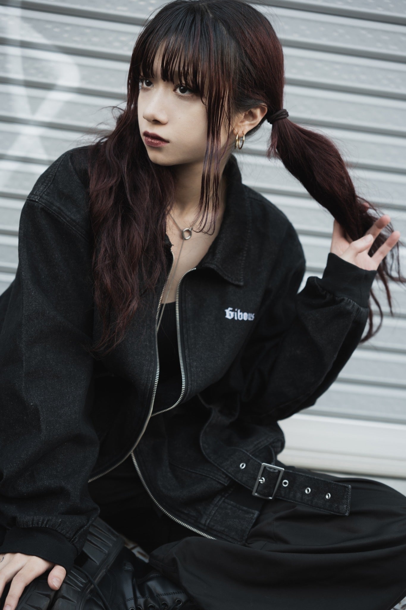 【再販】gibous snake scorpion denim belt jacket