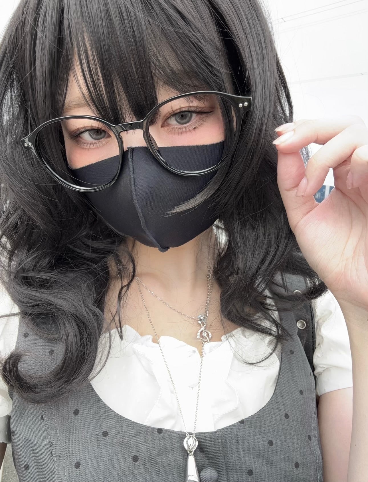 【再販】gibous snake scorpion black rim glasses