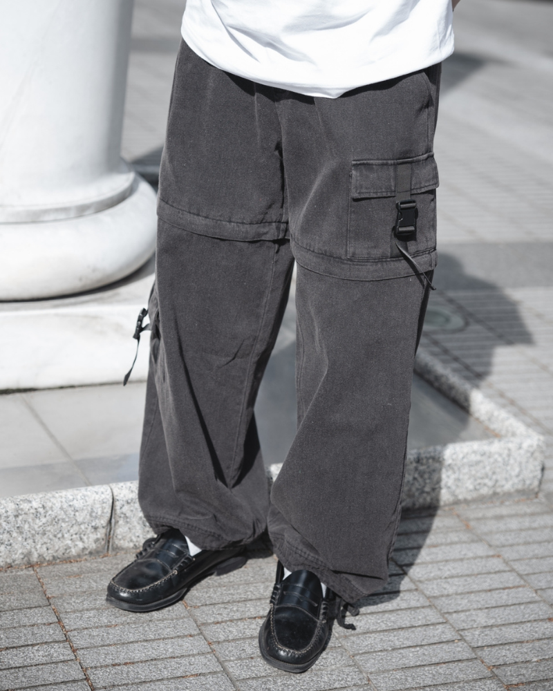 再販】gibous scorpion zipper cargo trousers dark denim