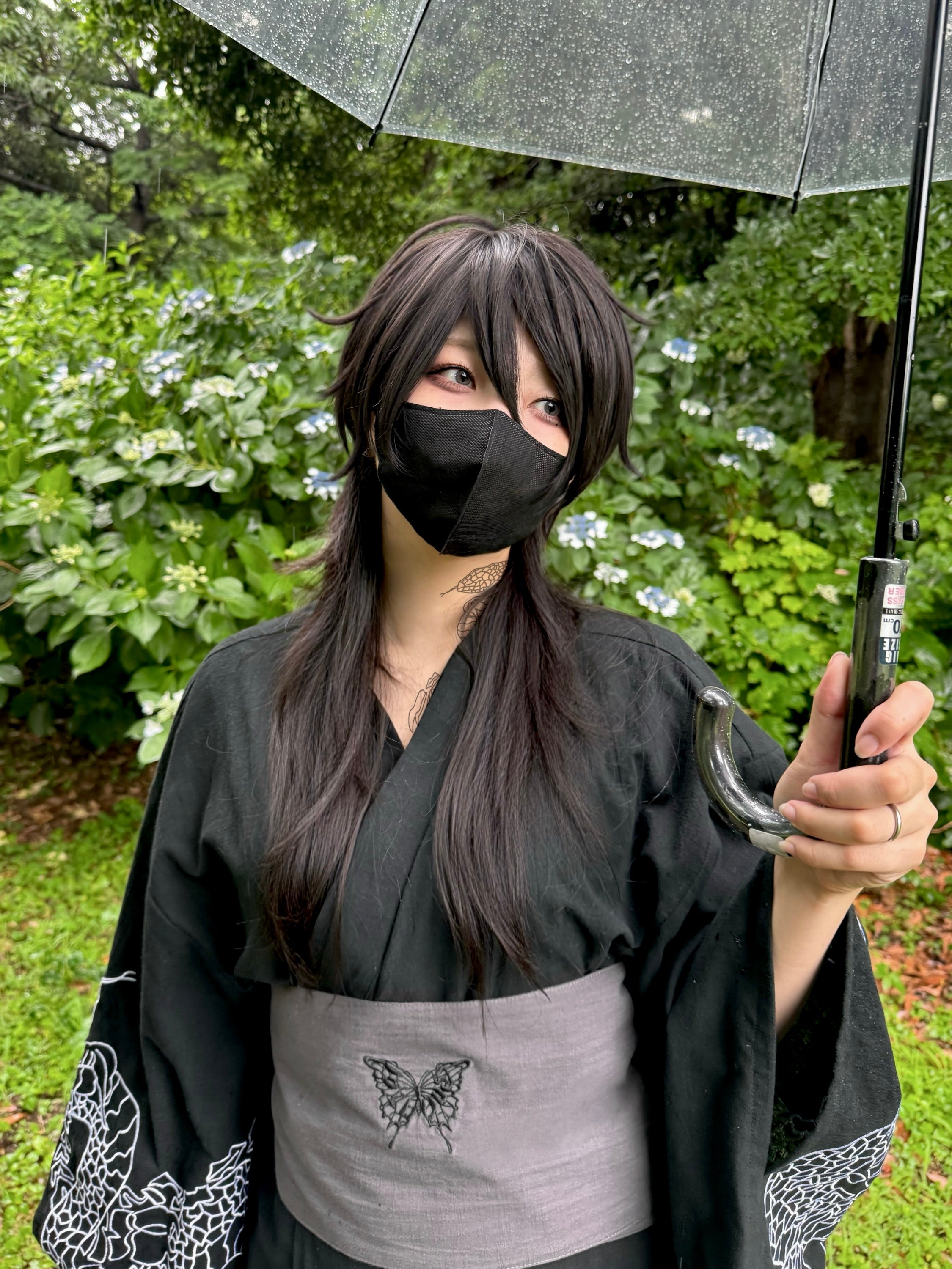 【再販】gibous dark snake yukata black