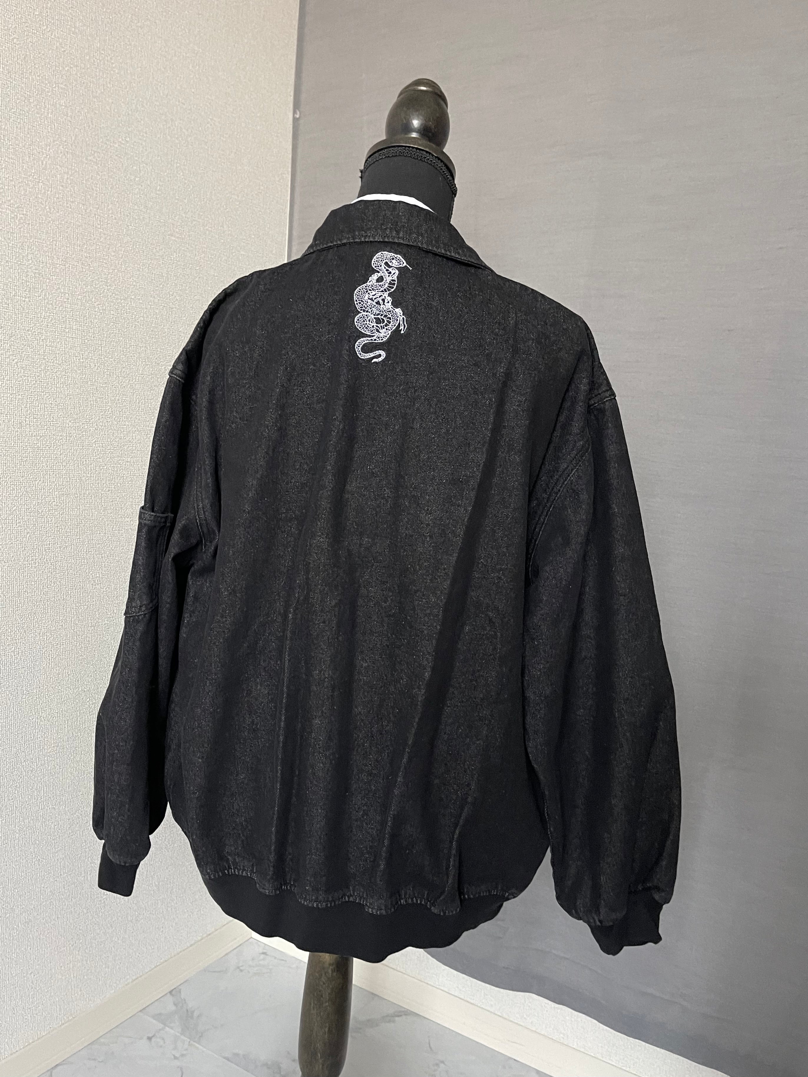 【再販】gibous snake scorpion denim belt jacket