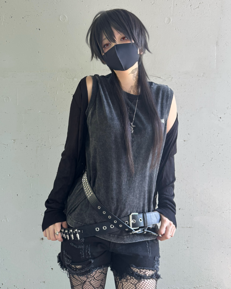 gibous snake scorpion Sleeveless T shirt powder grey