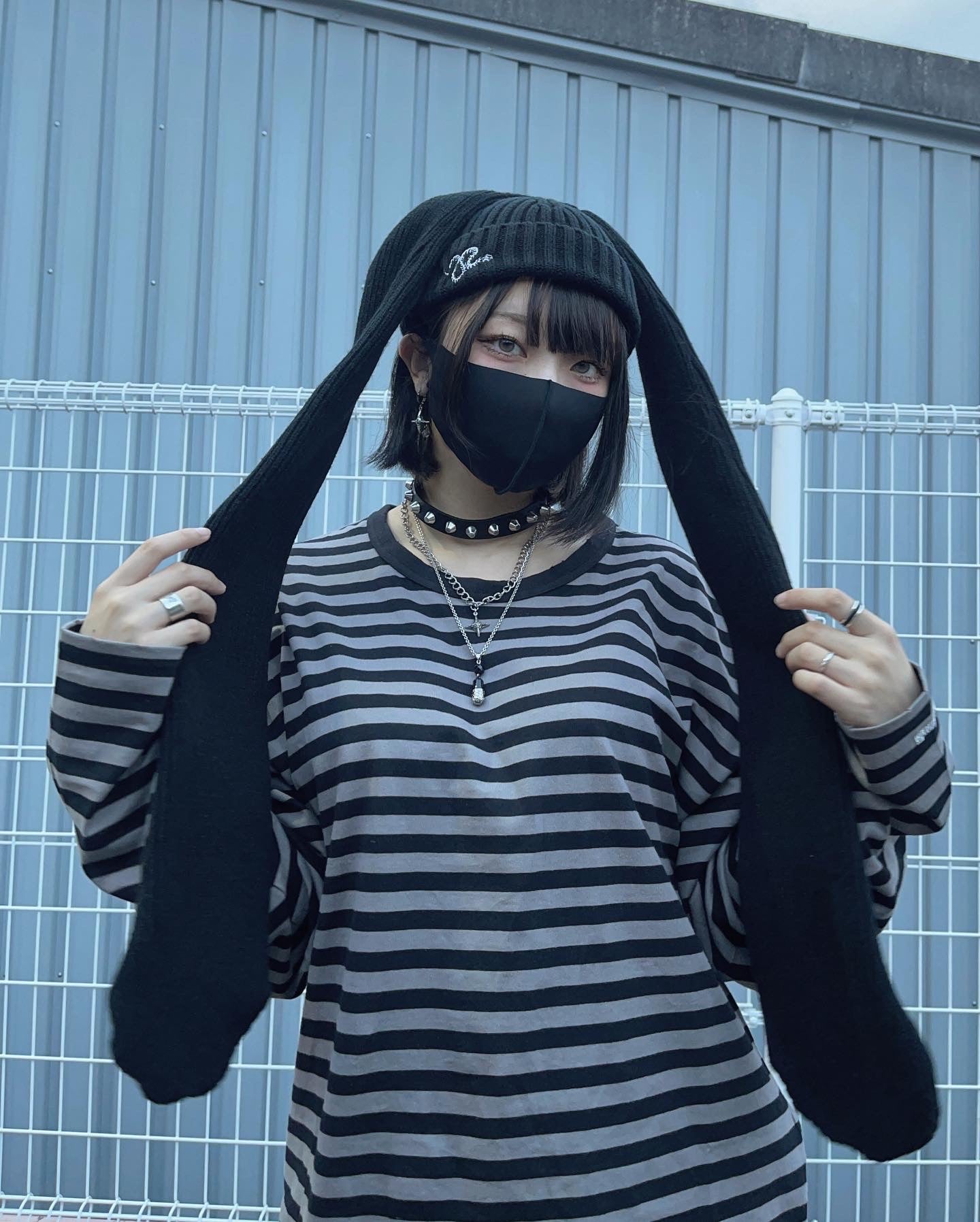 gibous snake cross border black×gray