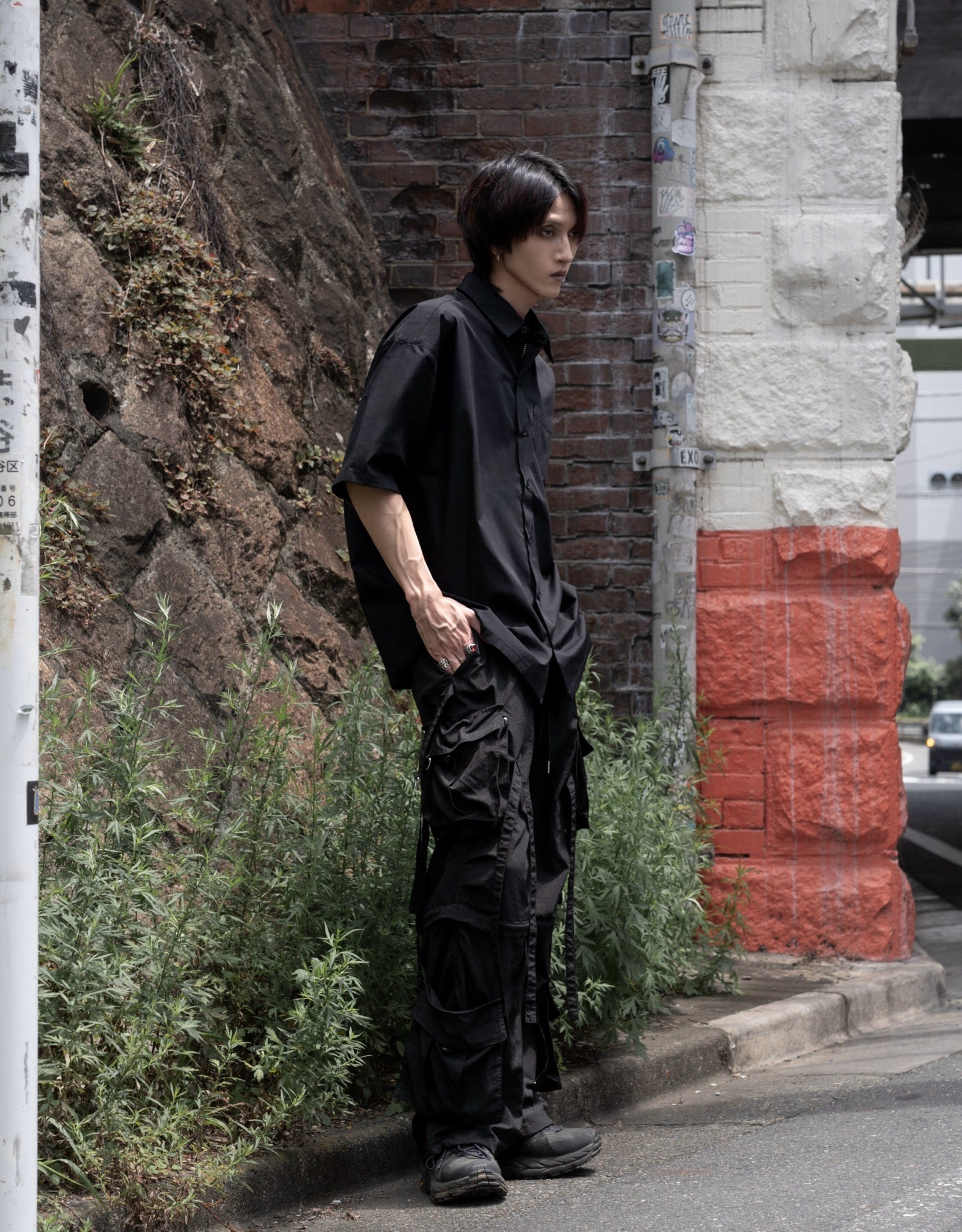 gibous scorpion short sleeve shirt black