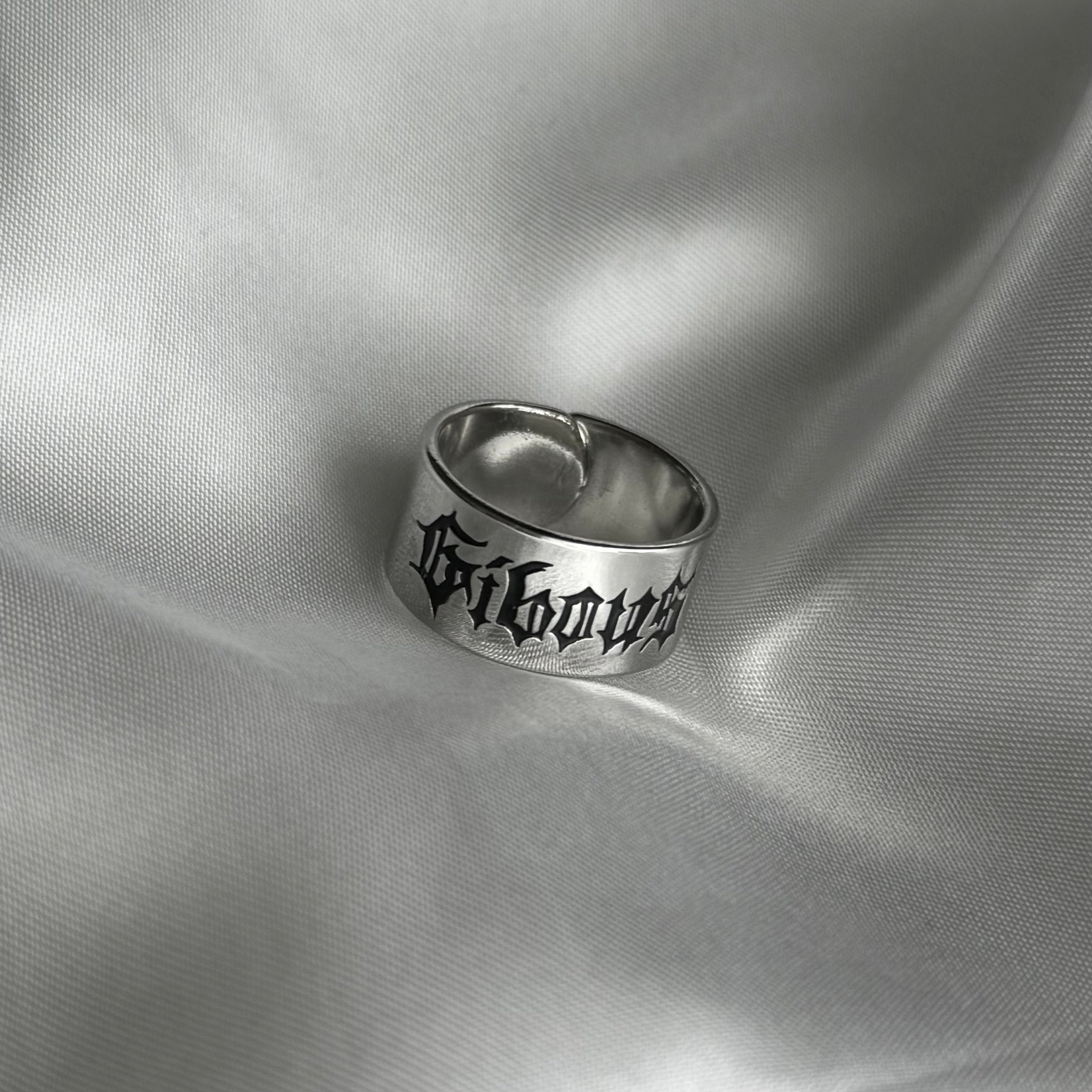 gibous gothic logo ring