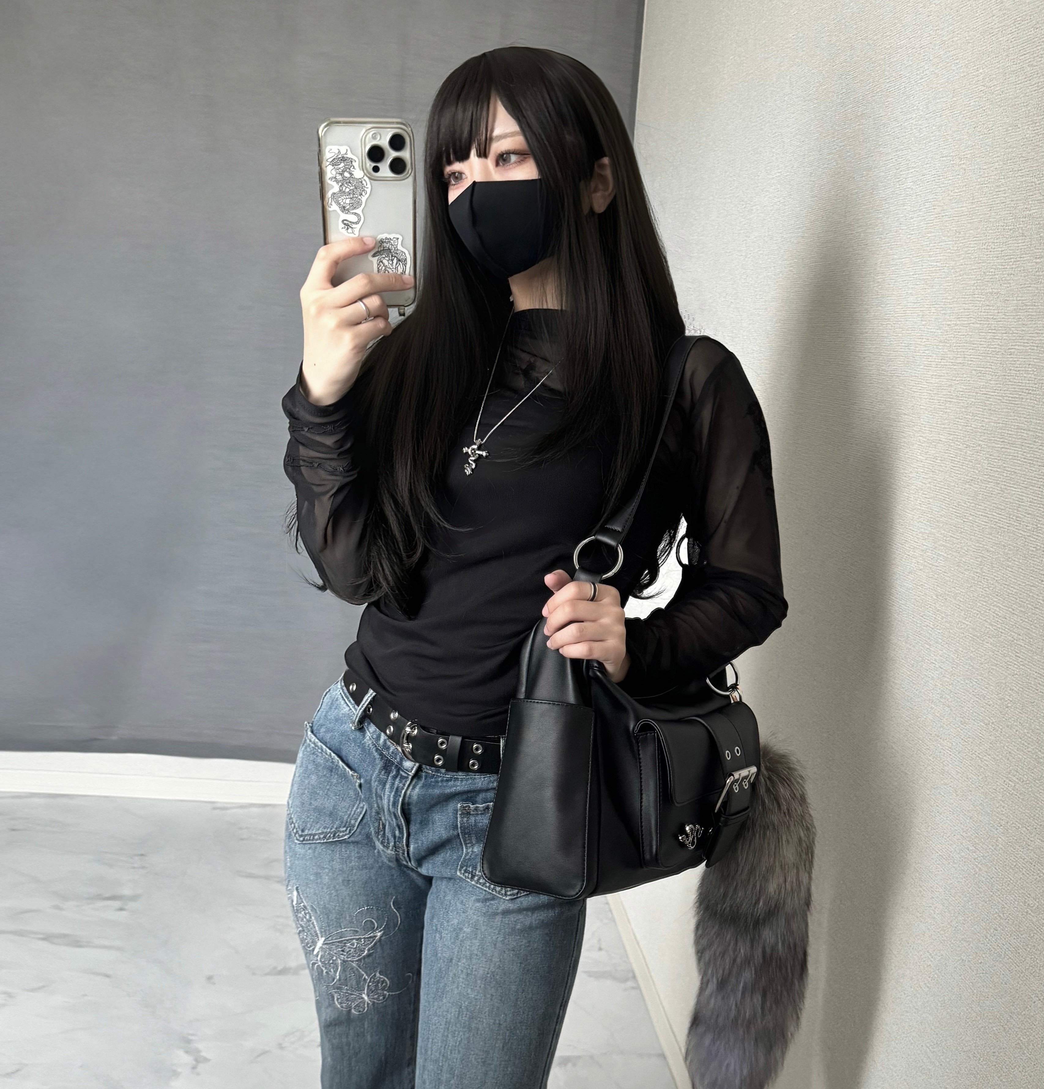 【再販】gibous snake bone belt shoulder bag