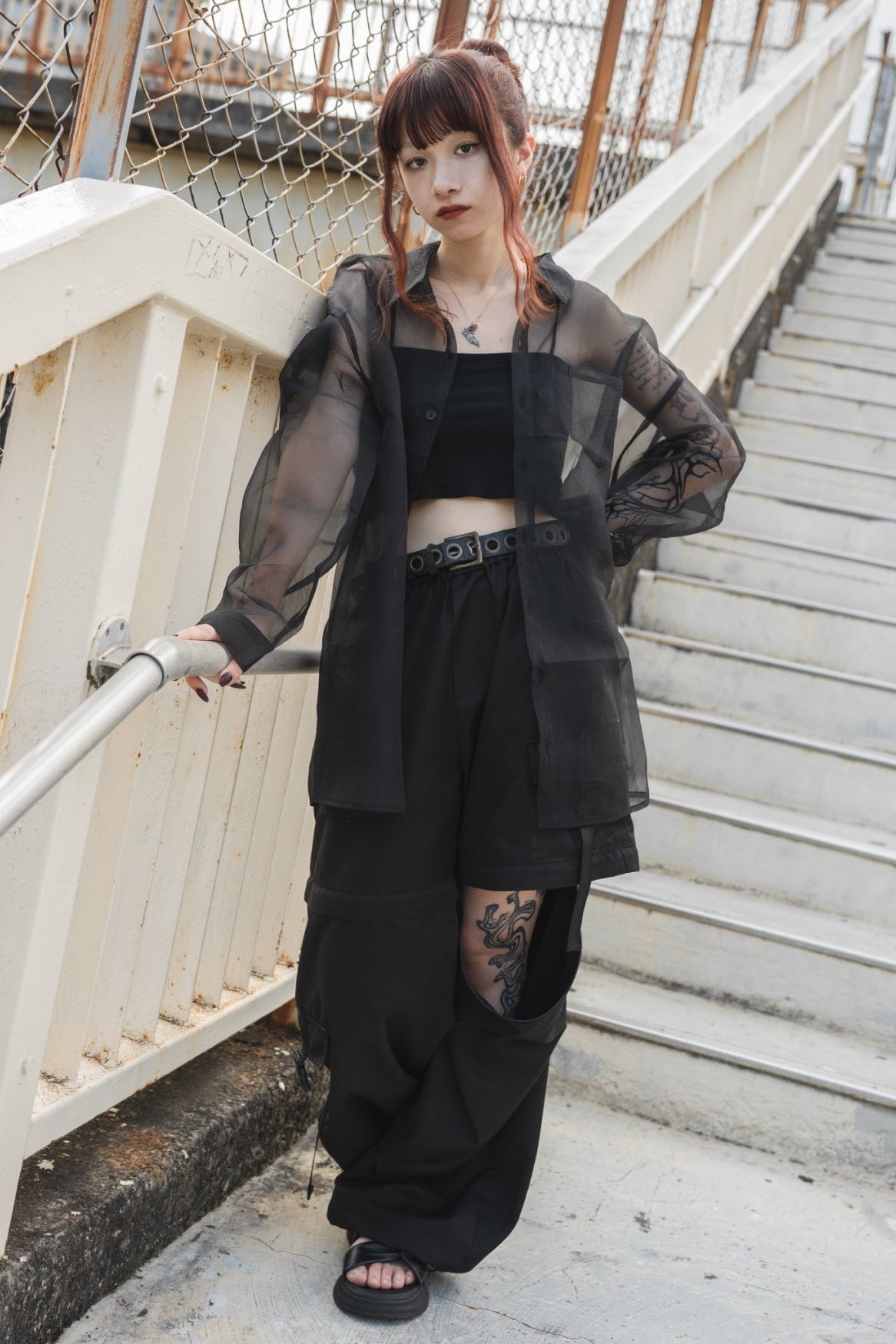 【再販】gibous tattoo sheer shirt