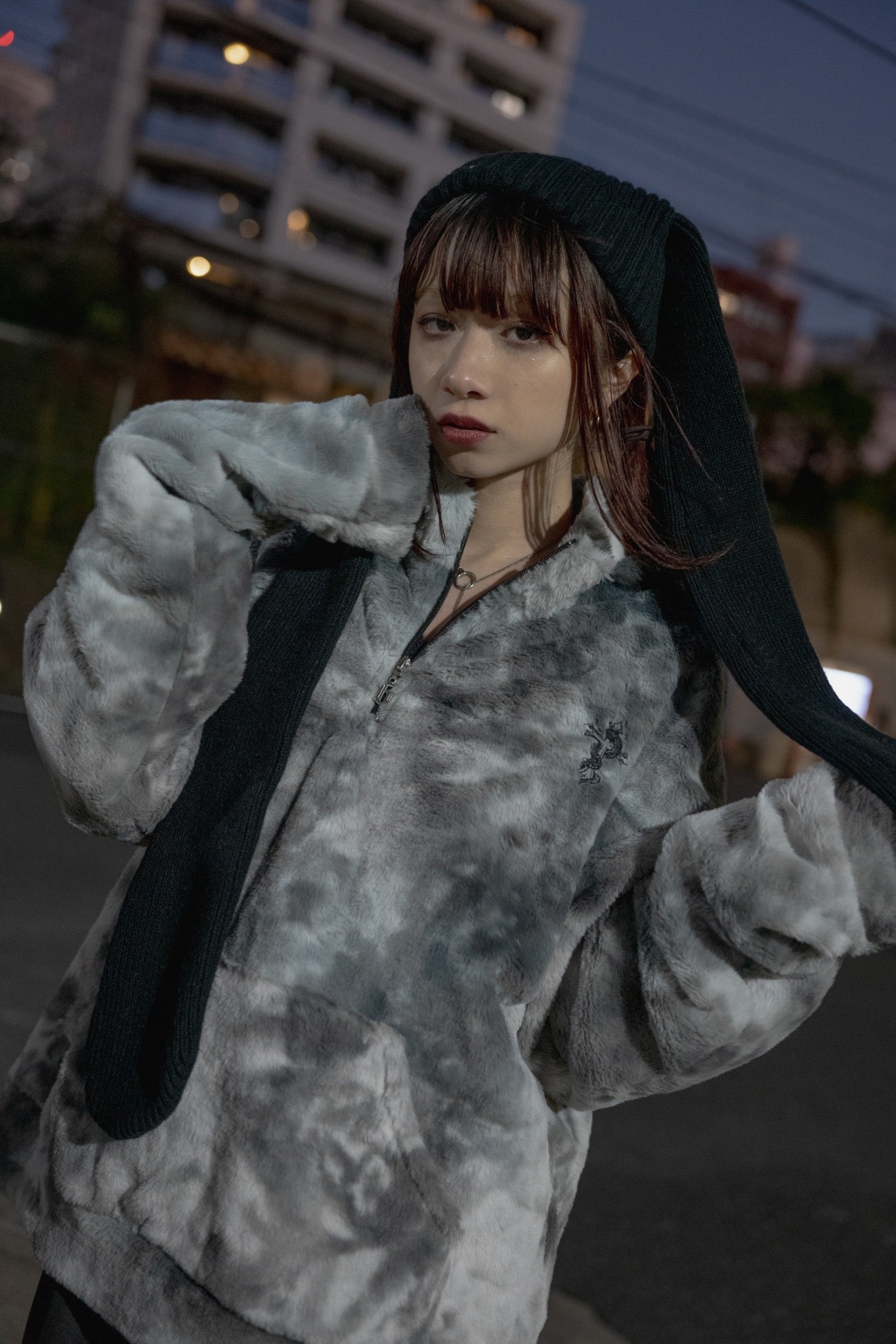 【再販】lhp tie-dye cross half zip light