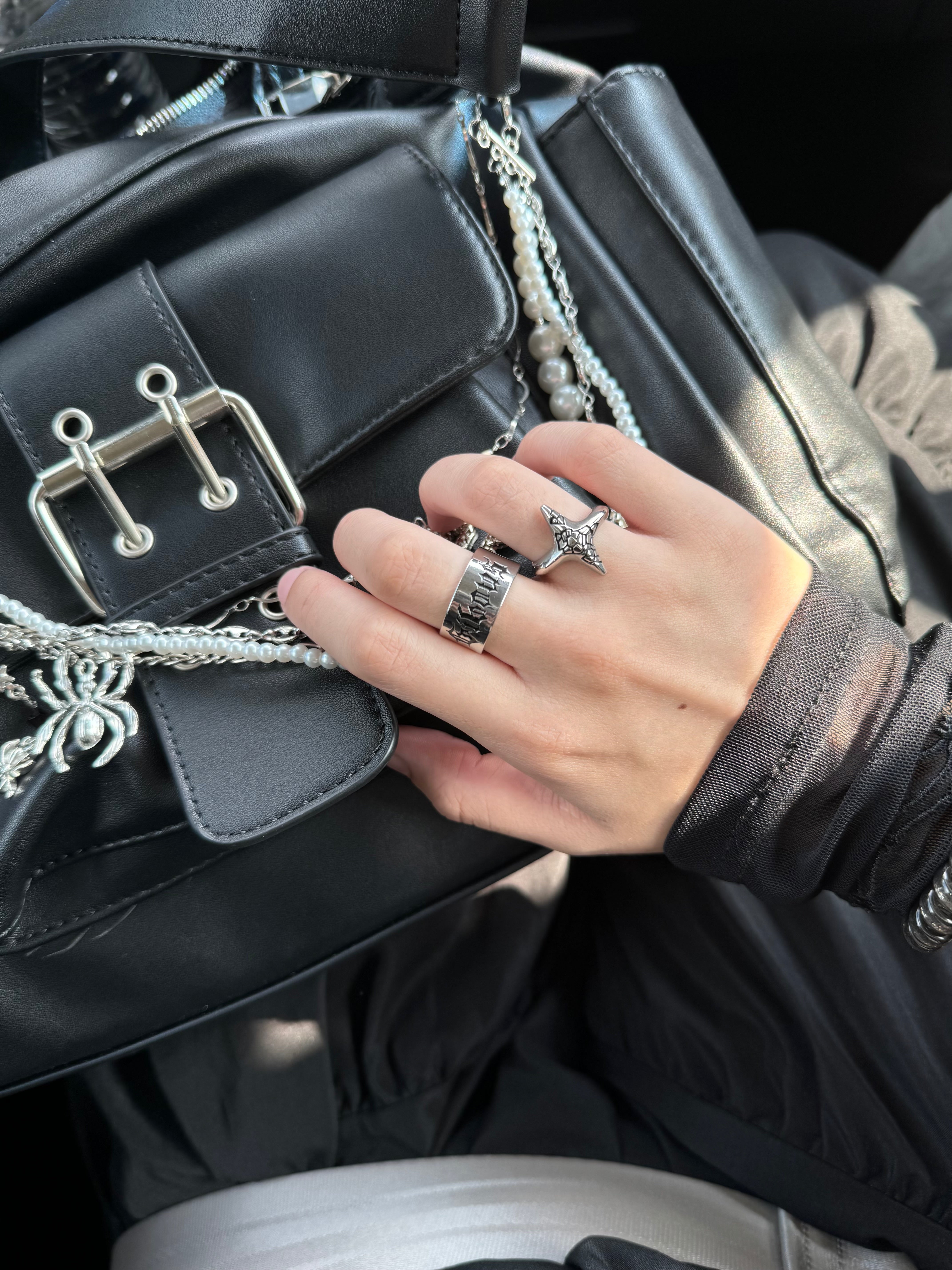 gibous gothic logo ring
