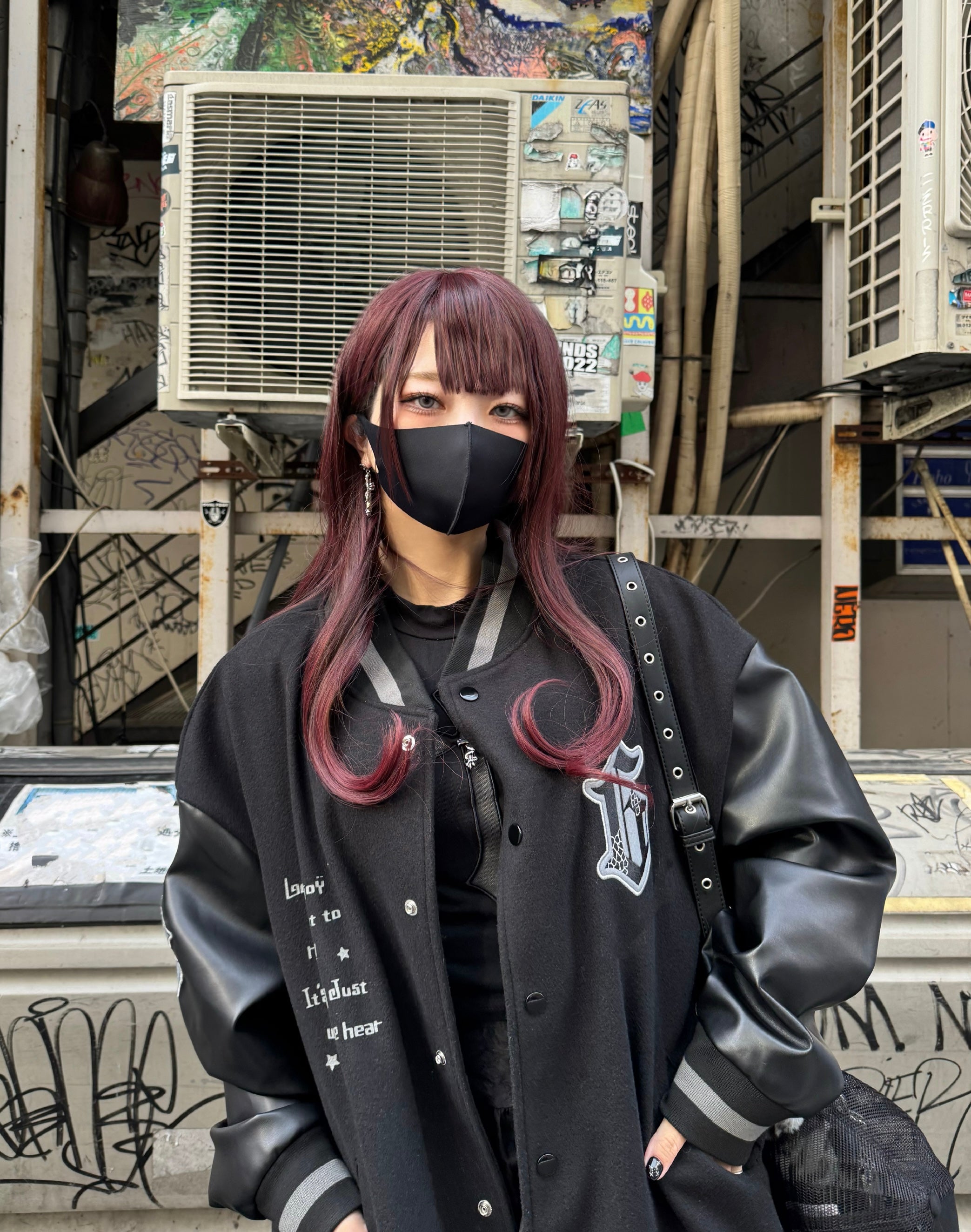 【再販】gibous G snake cross dark stadium jacket