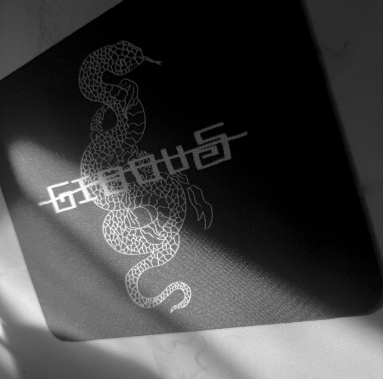 gibous snake scorpion logo mousepad