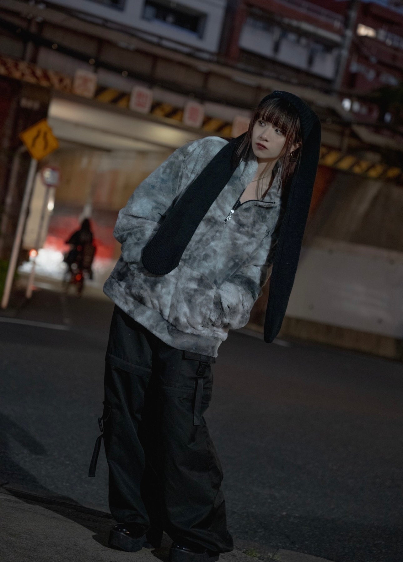 【再販】gibous scorpion zipper cargo trousers black