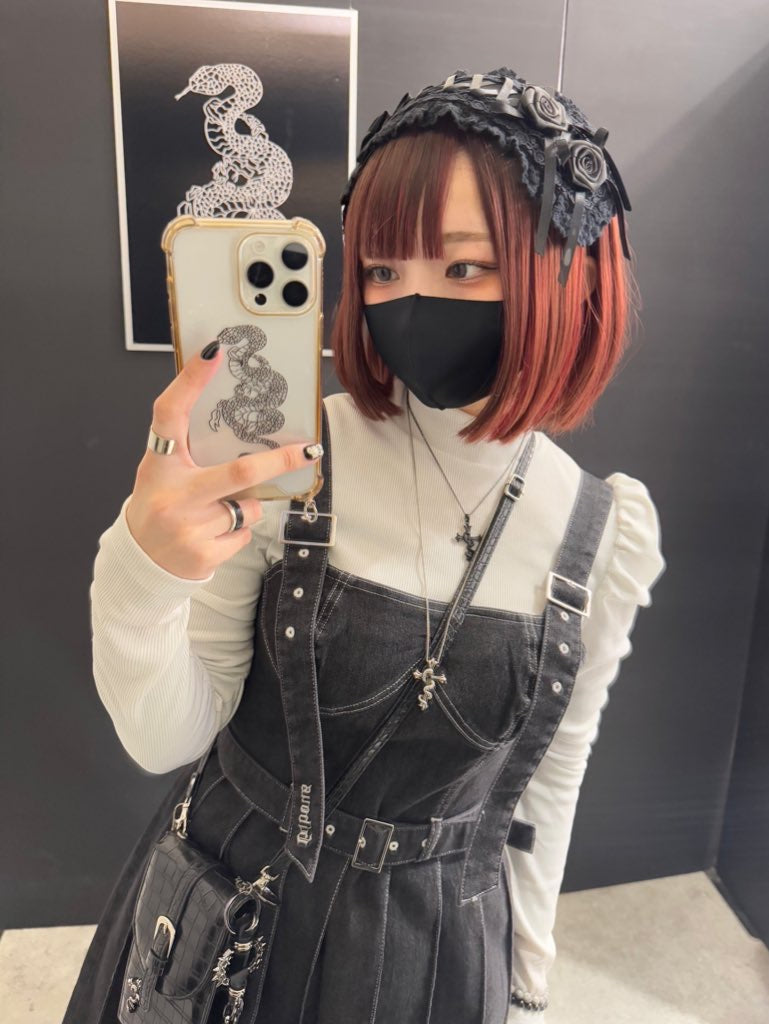 【再販】gibous denim jumper skirt