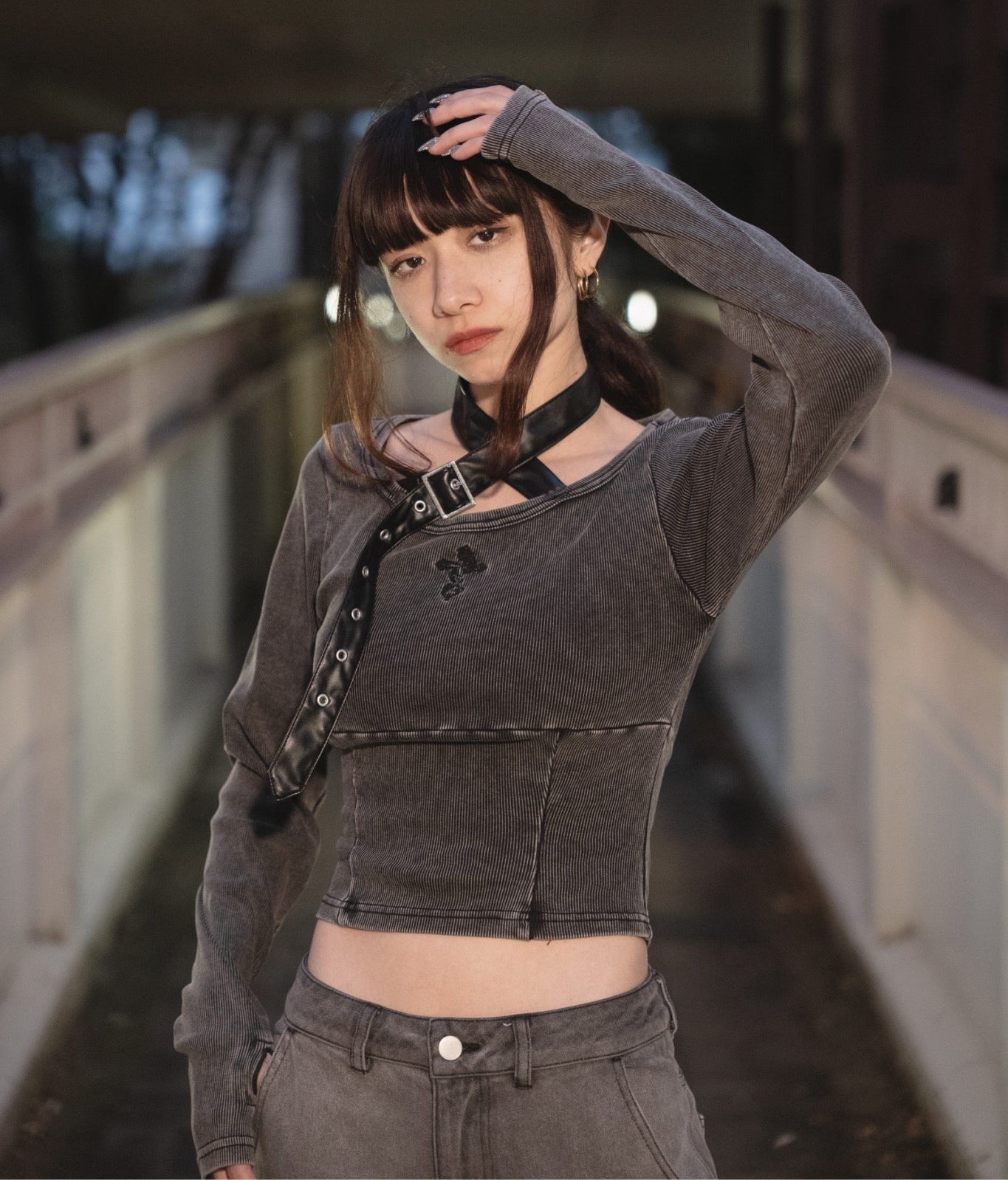 gibous snake cross neck belt 2way
