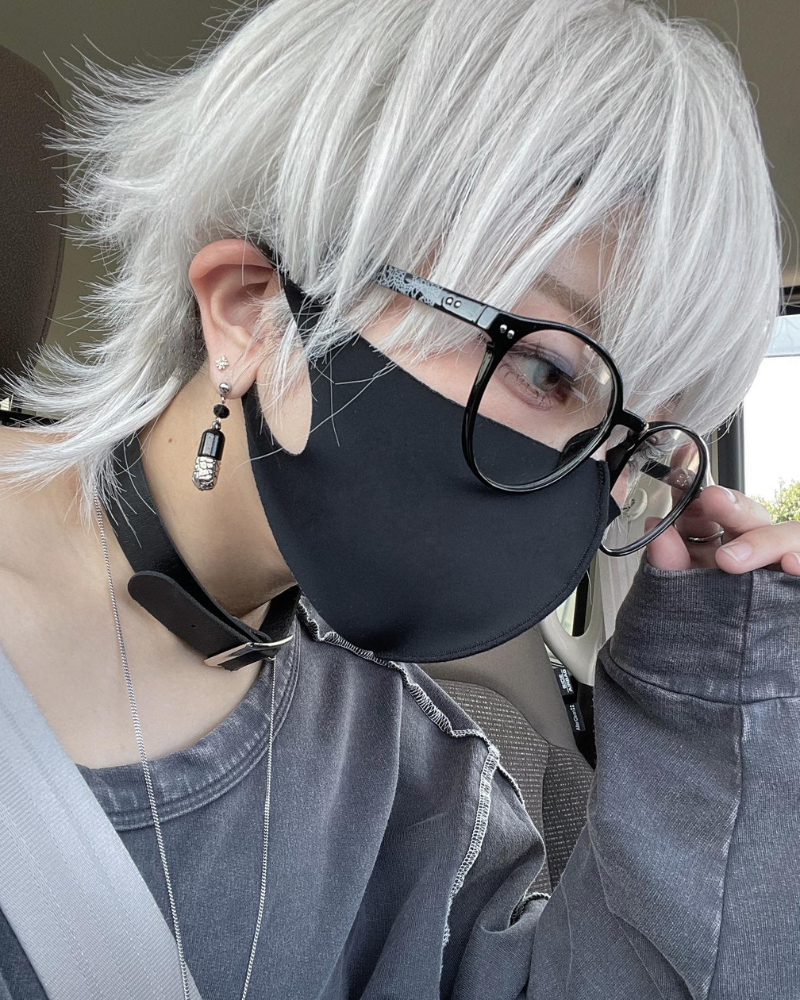 【予約販売】gibous snake scorpion black rim glasses