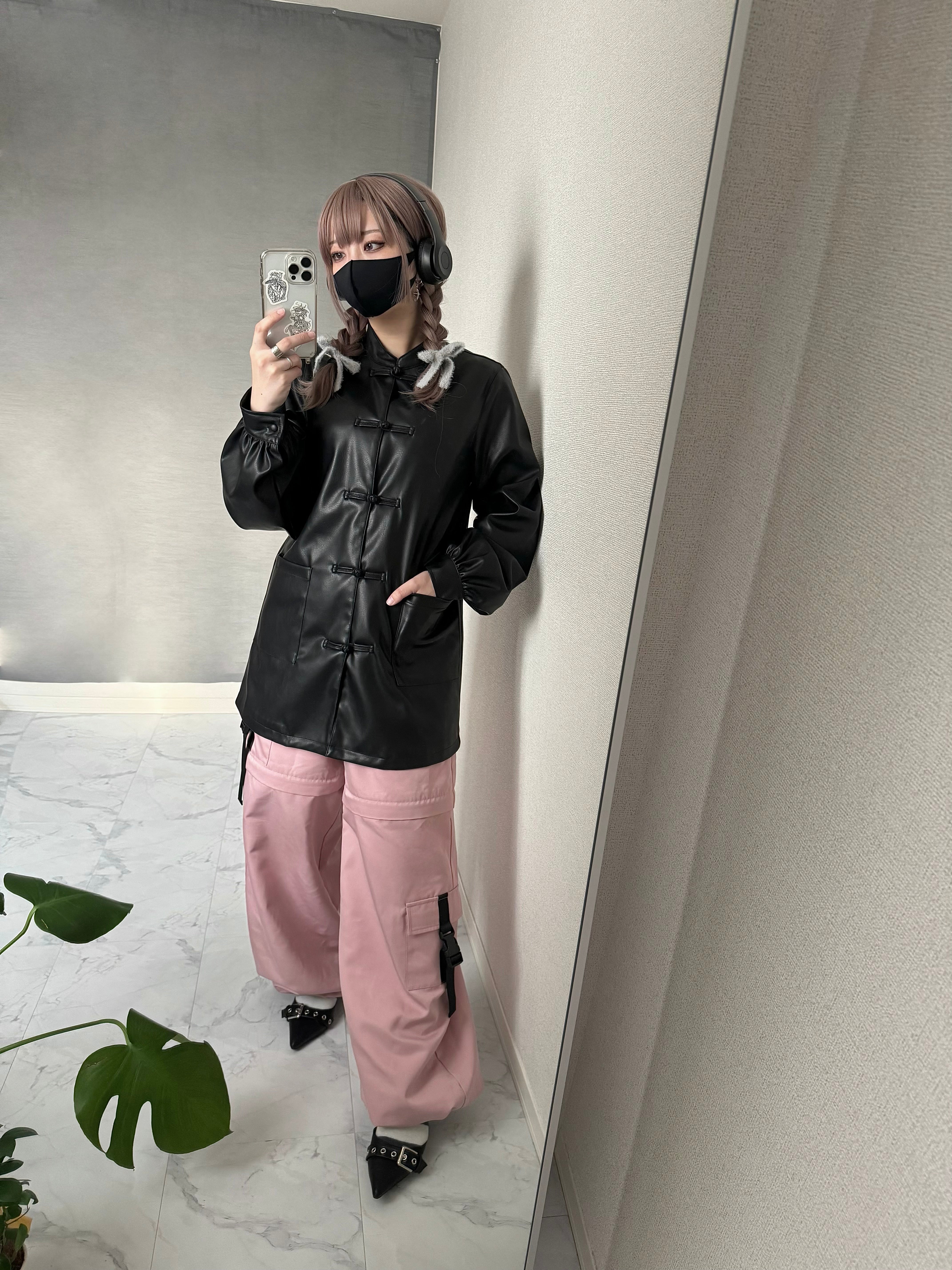 gibous fake leather china jacket