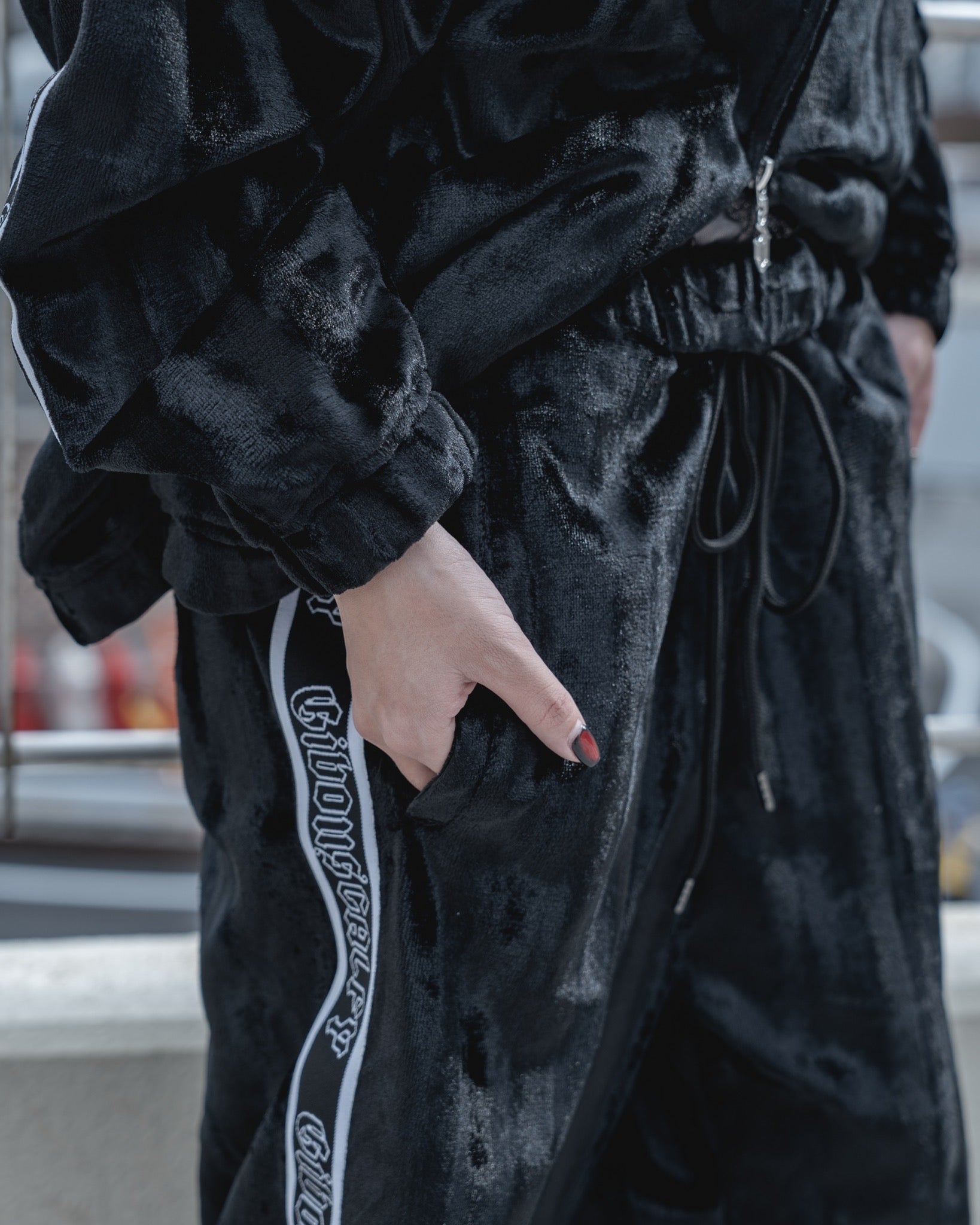 【受注生産】gibous×GALFY velour track jacket set up