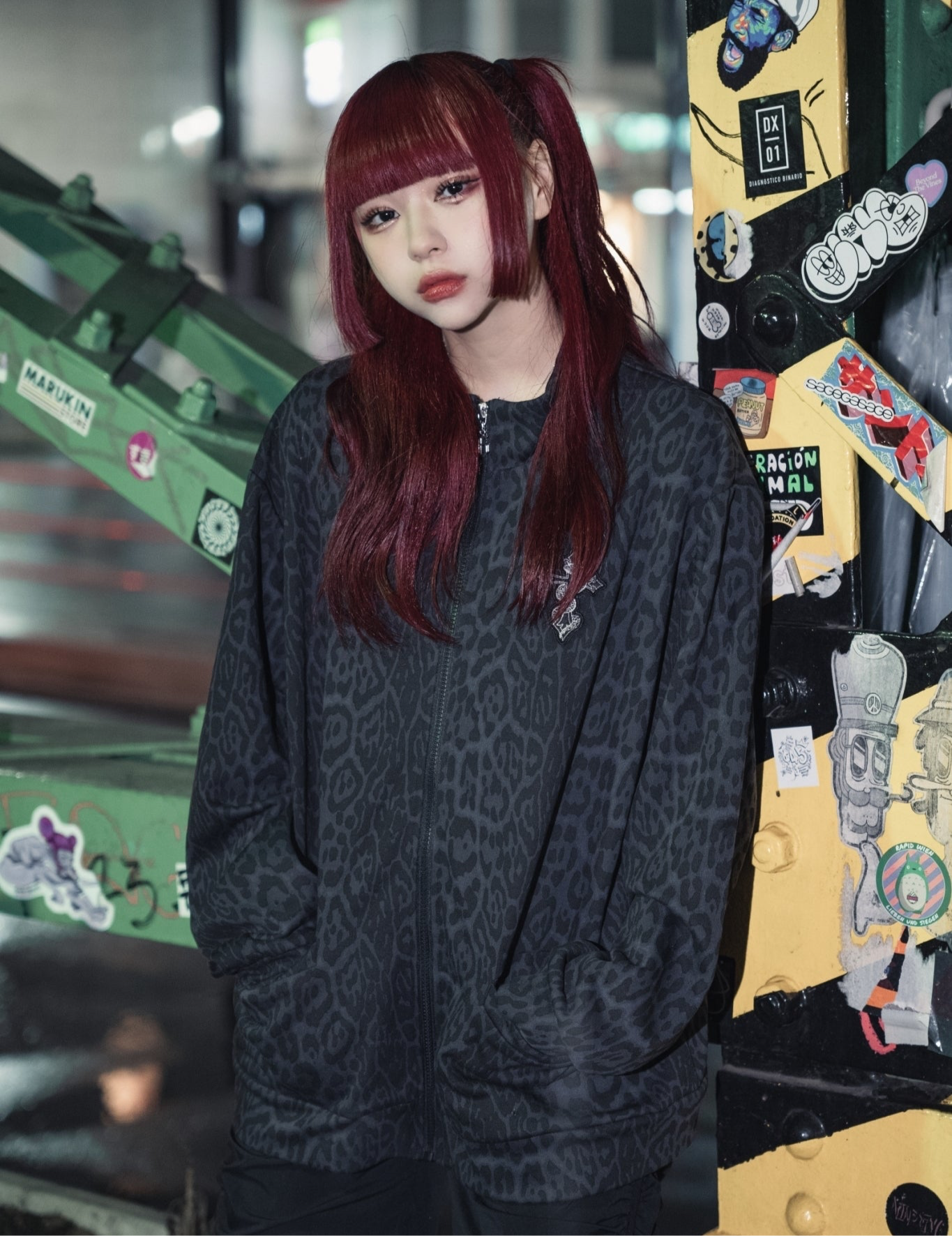 gibous snake cross leopard jacket