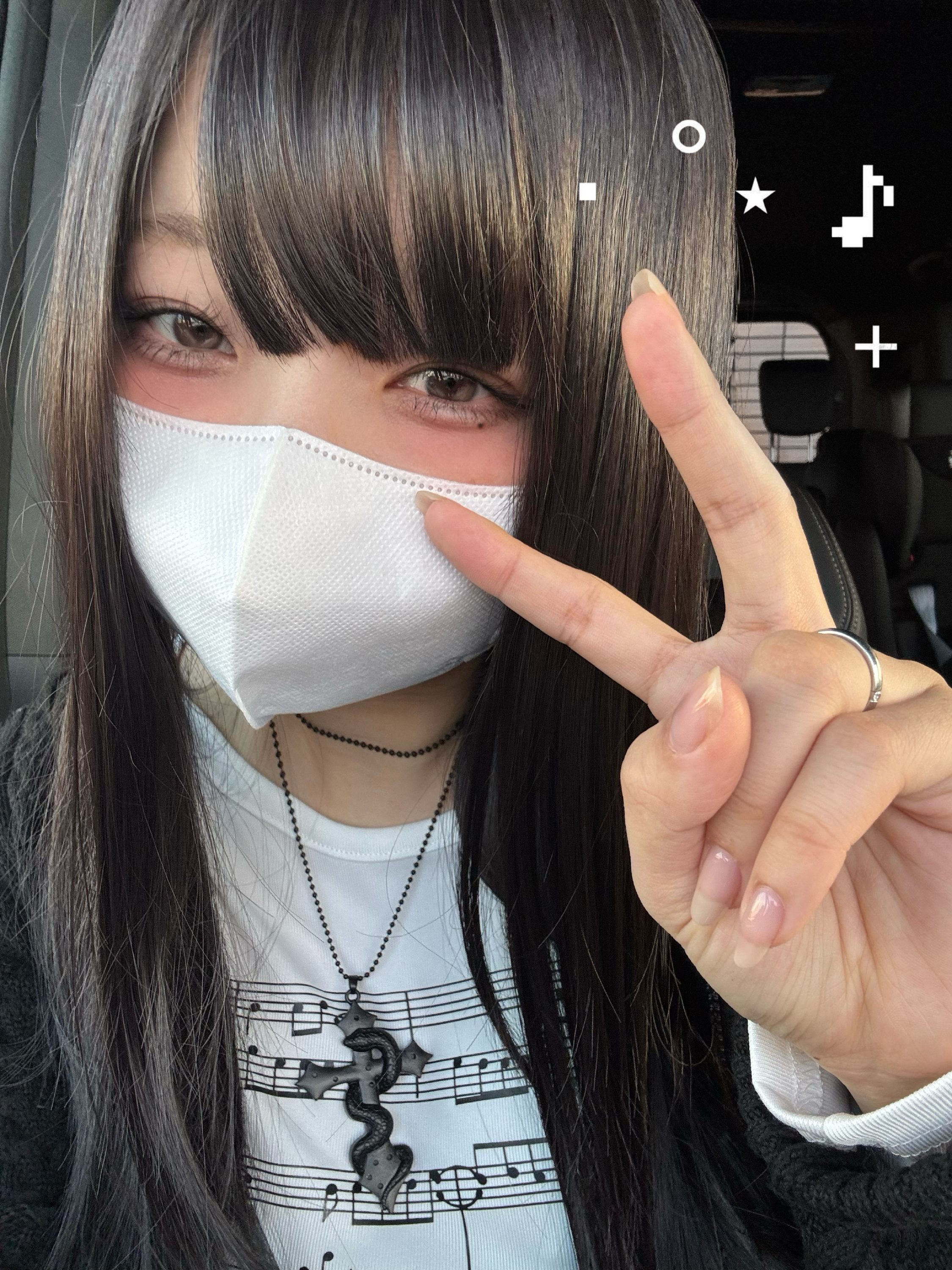 gibous snake cross pierce stock necklace black