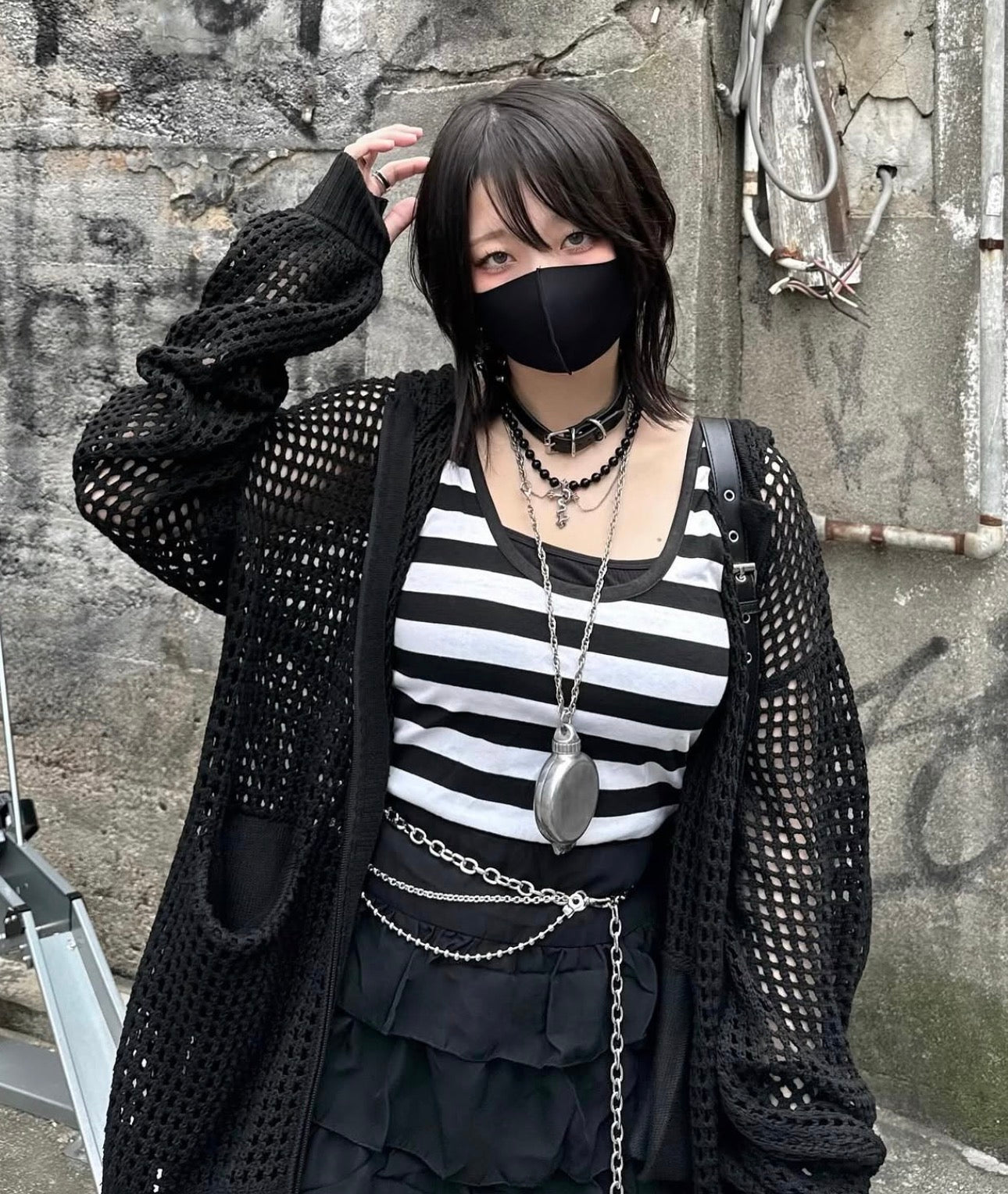 【再販】gibous cross snake mesh parker