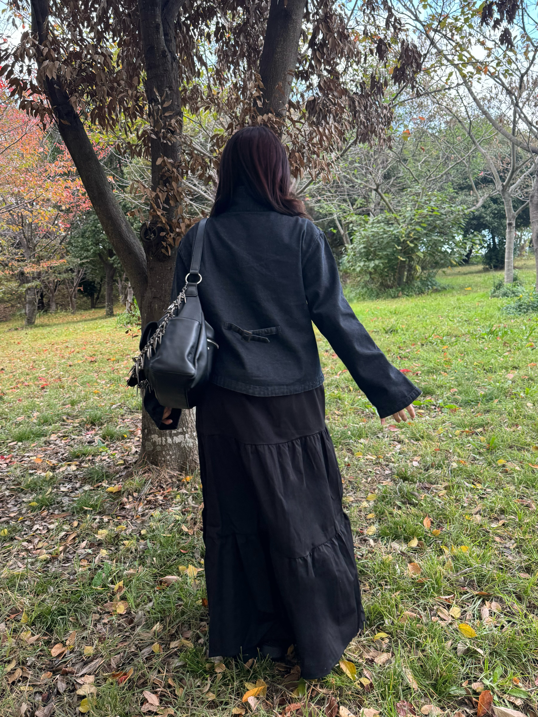 gibous Military Button Dark Denim Jacket