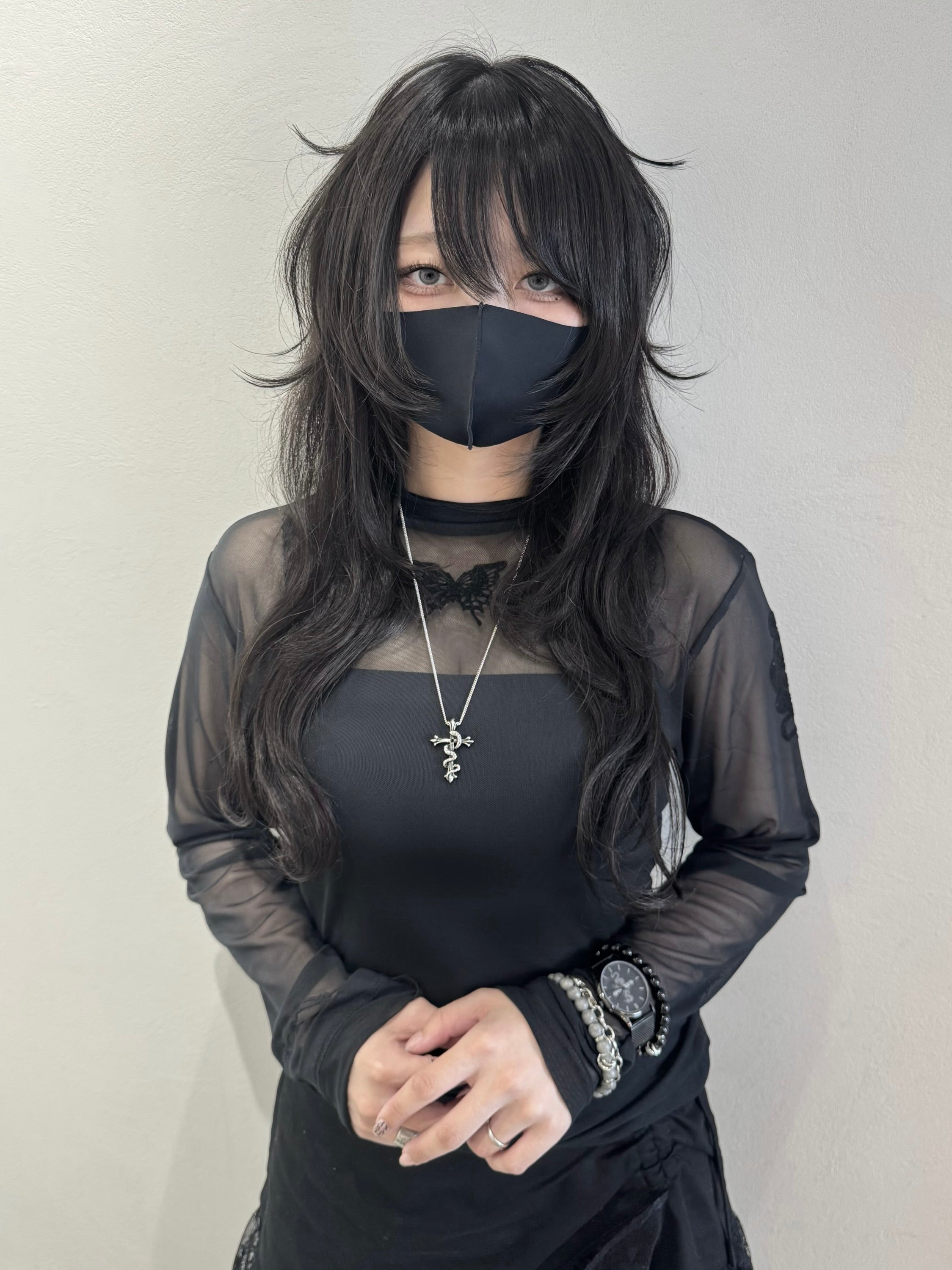【再販】gibous tattoo sheer tops